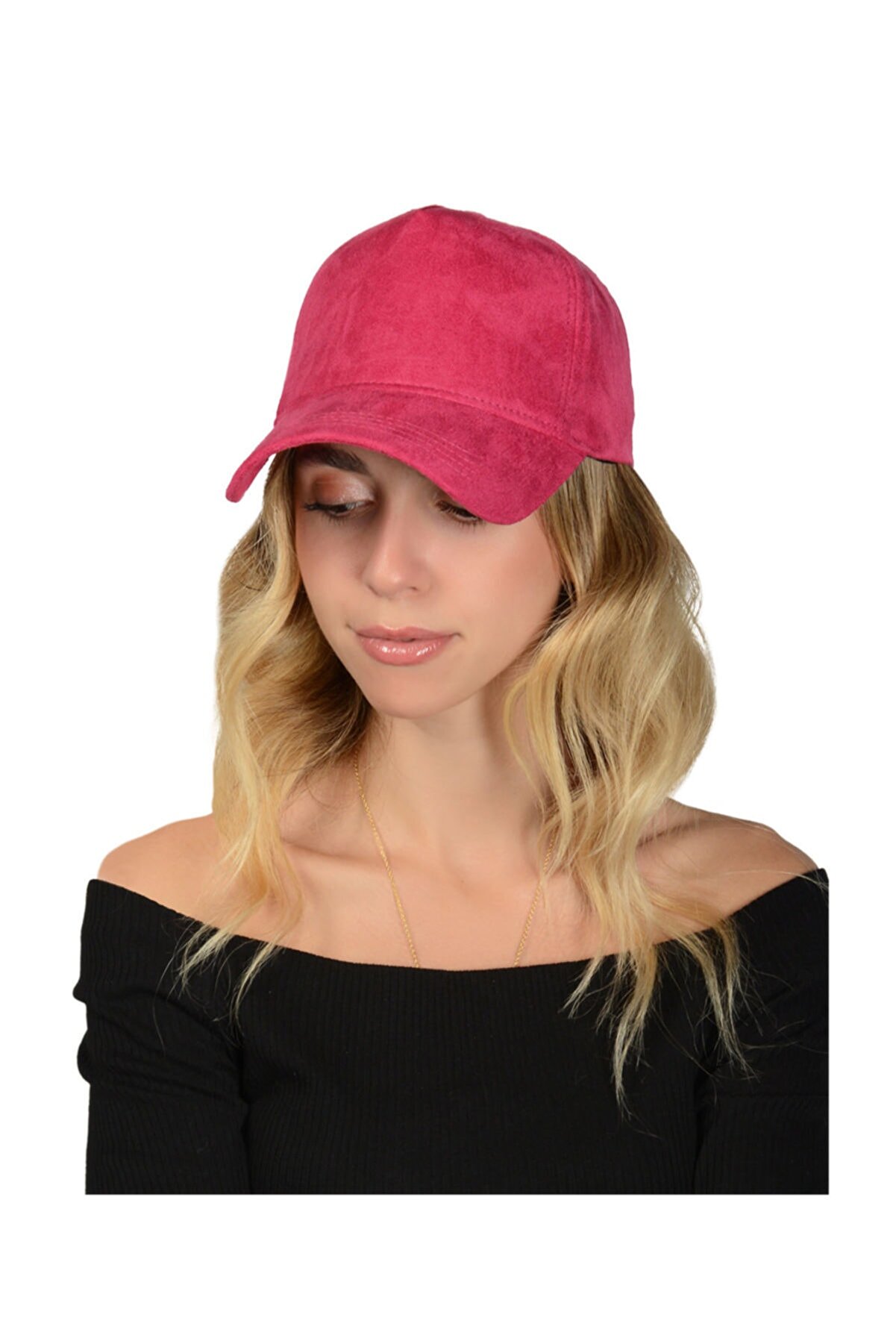 Hope&Wish Fuşya Renk Süet Şapka