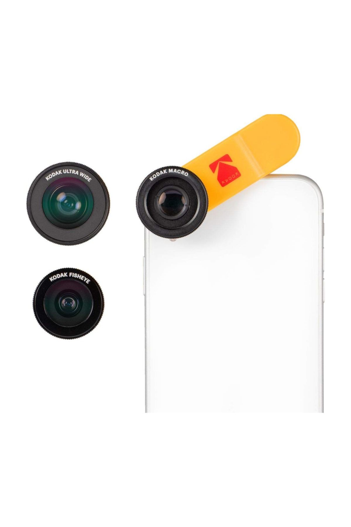 Kodak Akıllı Telefonlar Için 3’lü Lens Seti ( Ultra Geniş Açı + Makro + Balıkgözü )