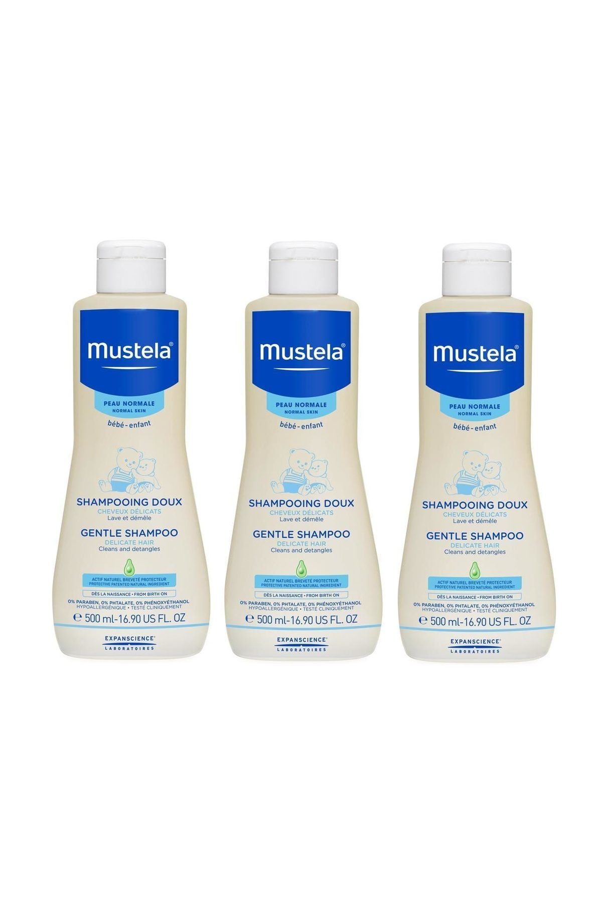 Mustela Gentle Shampoo Bebek Şampuanı 500 ml 3 Adet