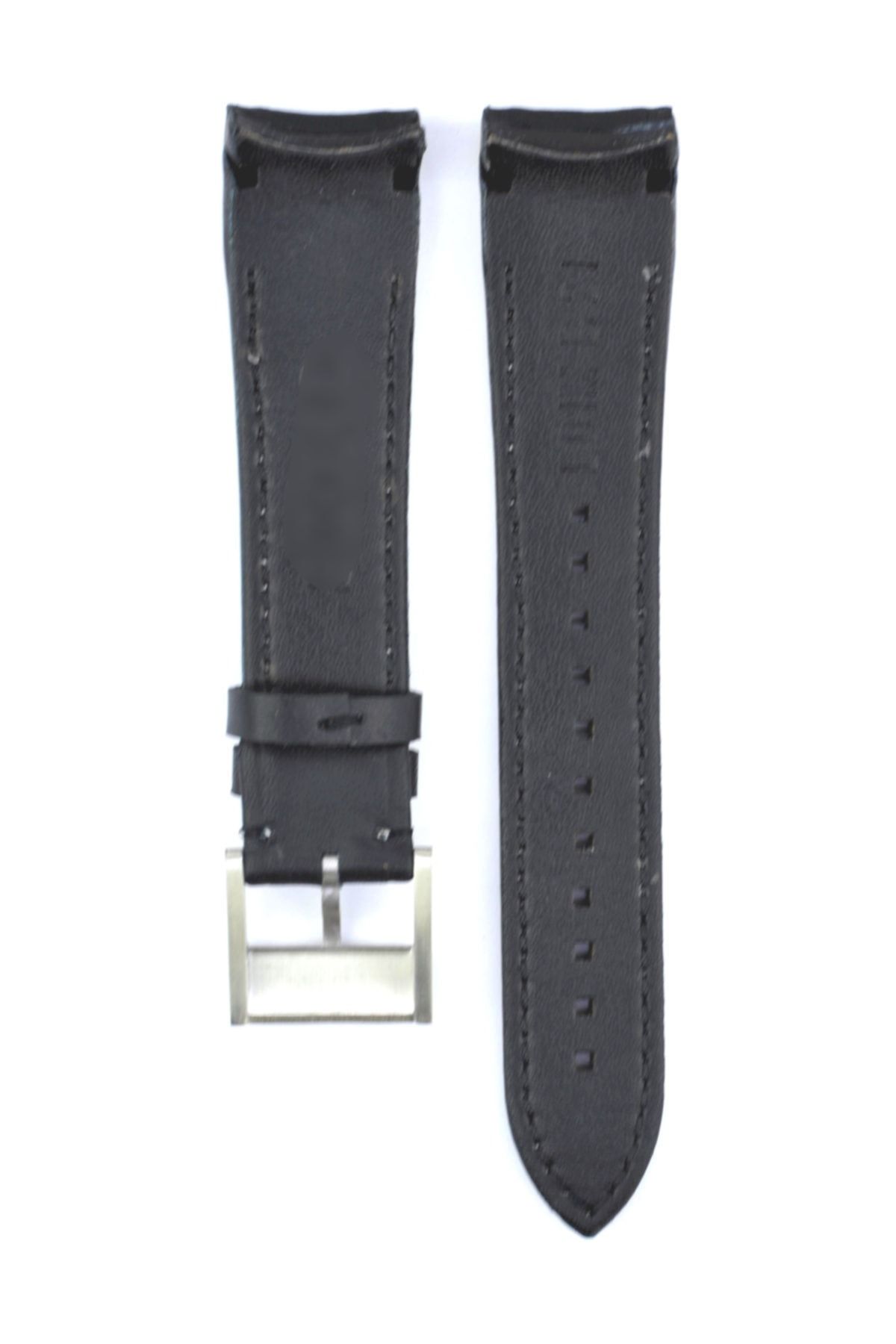 Seiko Beyaz Dikiş 21mm Siyah Deri Saat Kordonu Sko110