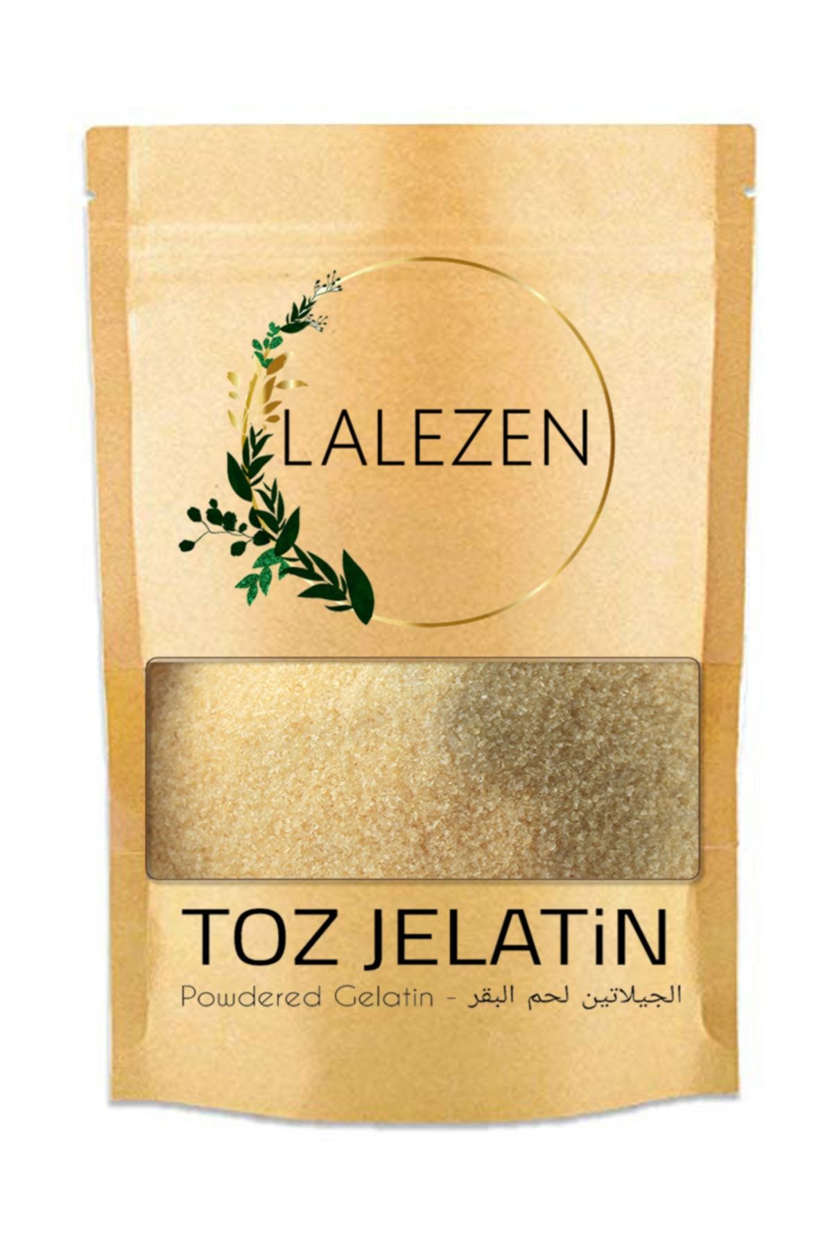 LALEZEN Toz Sığır Jelatin 500 G (% 100 Saf Sığr Domuz Içermez) Powdered Gelatin -????????? ??? ?????