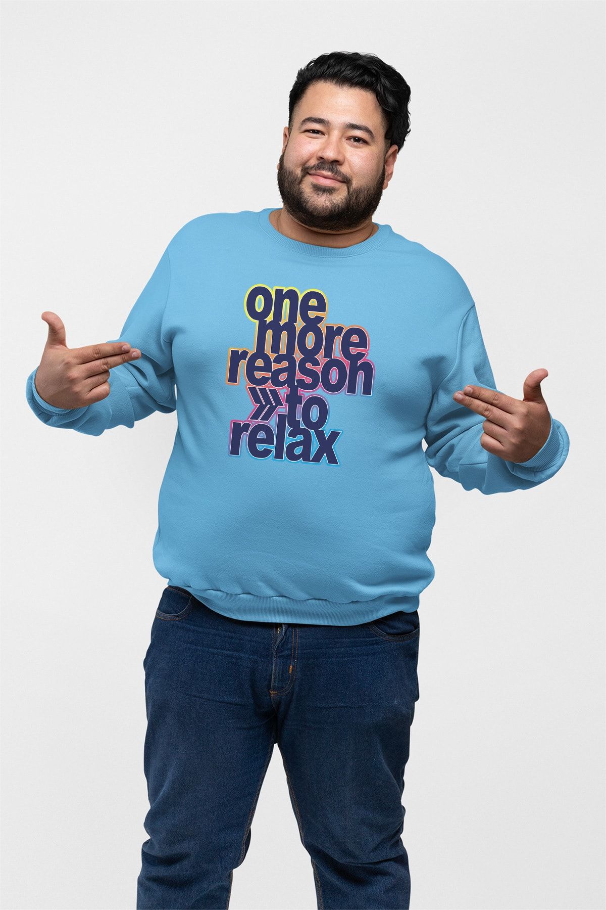 Angemiel Wear One More Reason To Relax  Mavi Erkek Sweatshirt