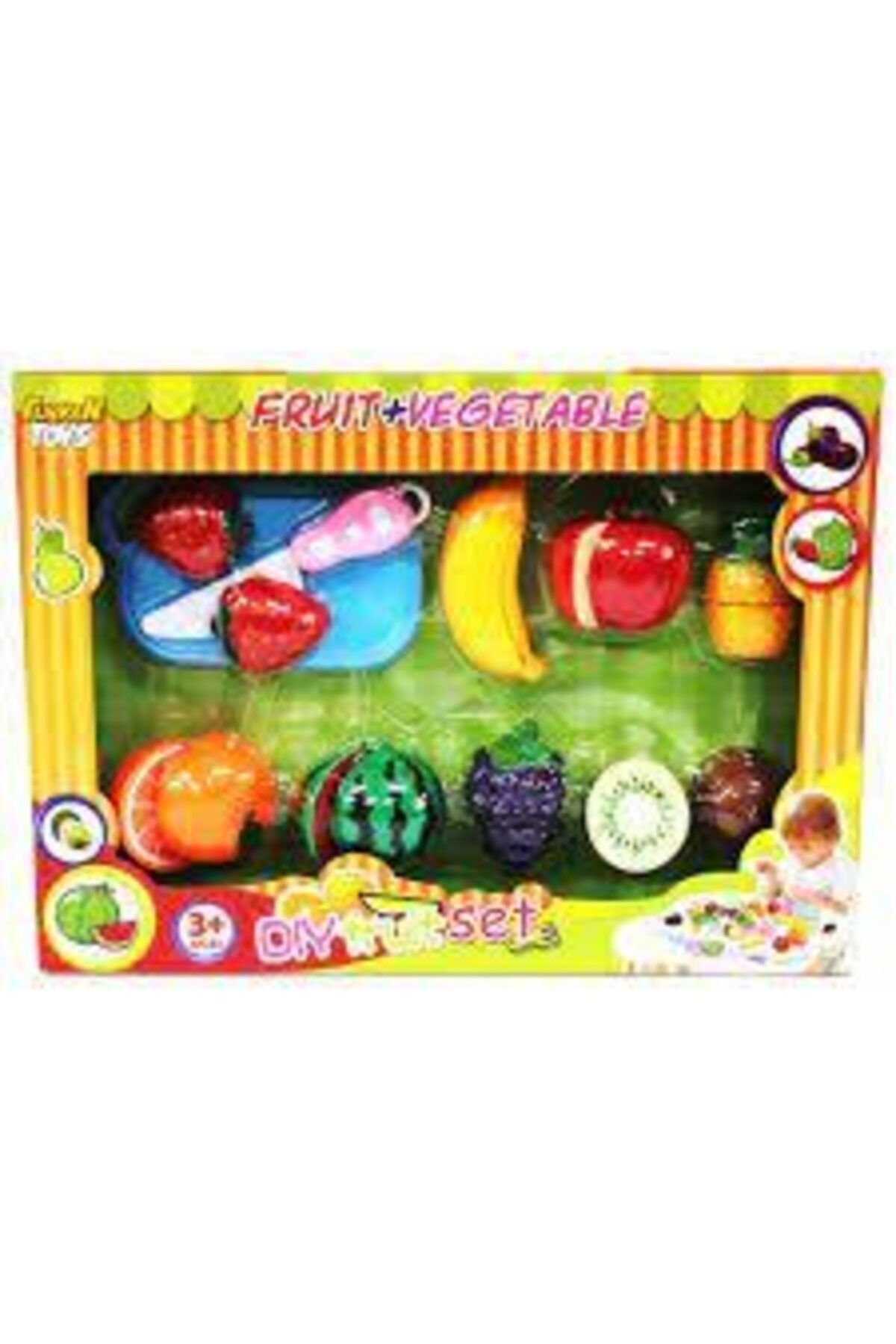 Furkan Toys Kesilen Cırt Cırtlı Meyveler 20 Parça Meyve Seti Oyuncak