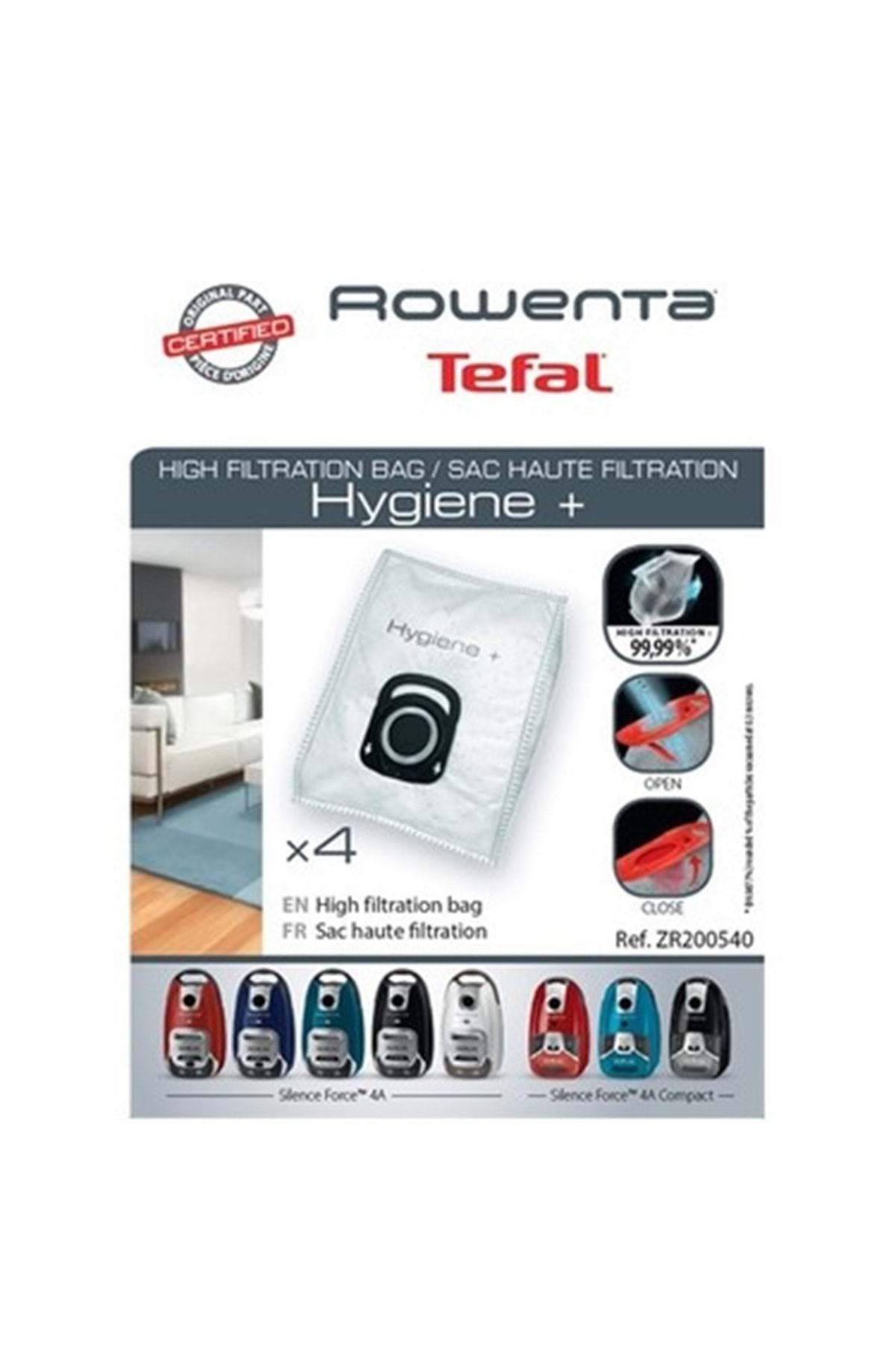 Rowenta Hygiene Tefal Elektrik Süpürge Sentetik Toz Torbası 5 Li Paket 1. Kalite