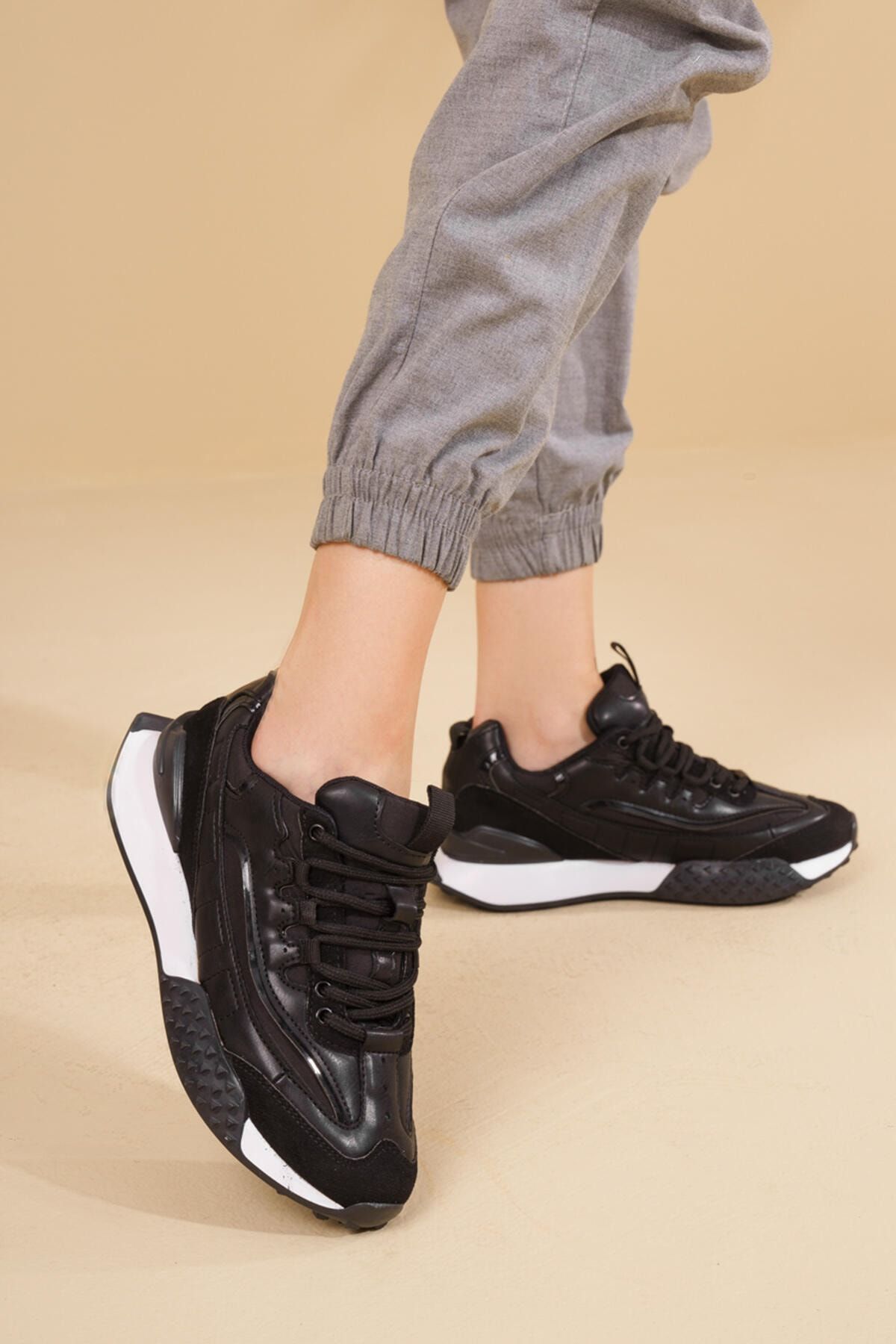 Awon ayakkabı Roxie Siyah Sneakers Spor Ayakkabı