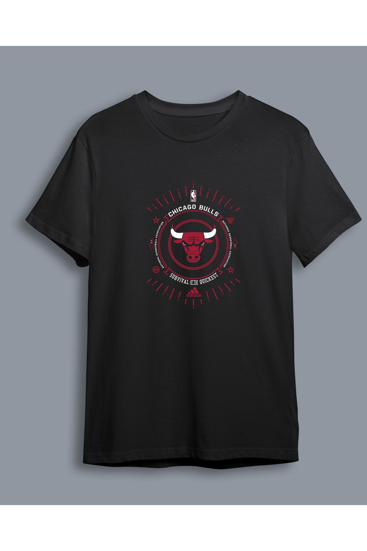 Cris Boutique Baskılı Kısa Kollu Unisex Siyah Basic T-shirt