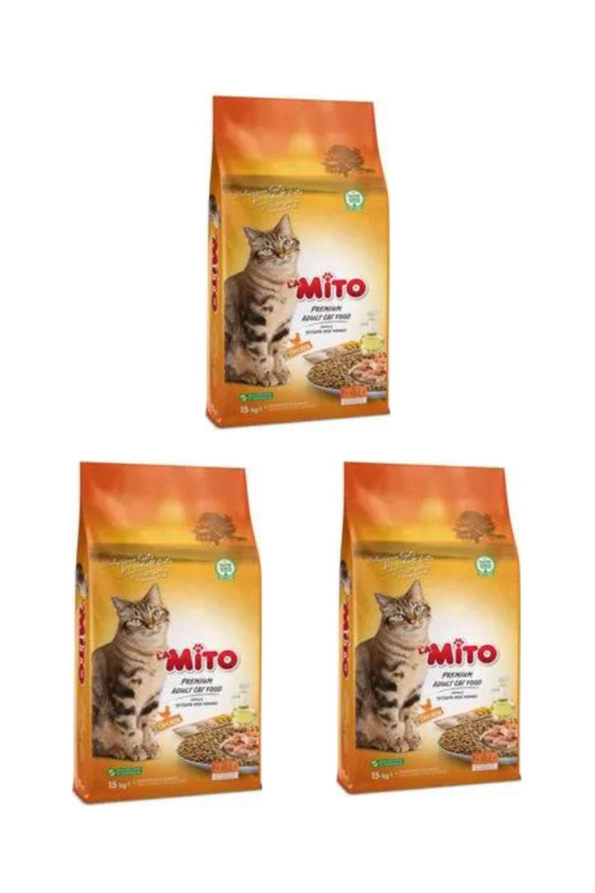 Mito Adult Cat Tavuklu Yetişkin Kedi Maması 1 Kg - 3 Adet