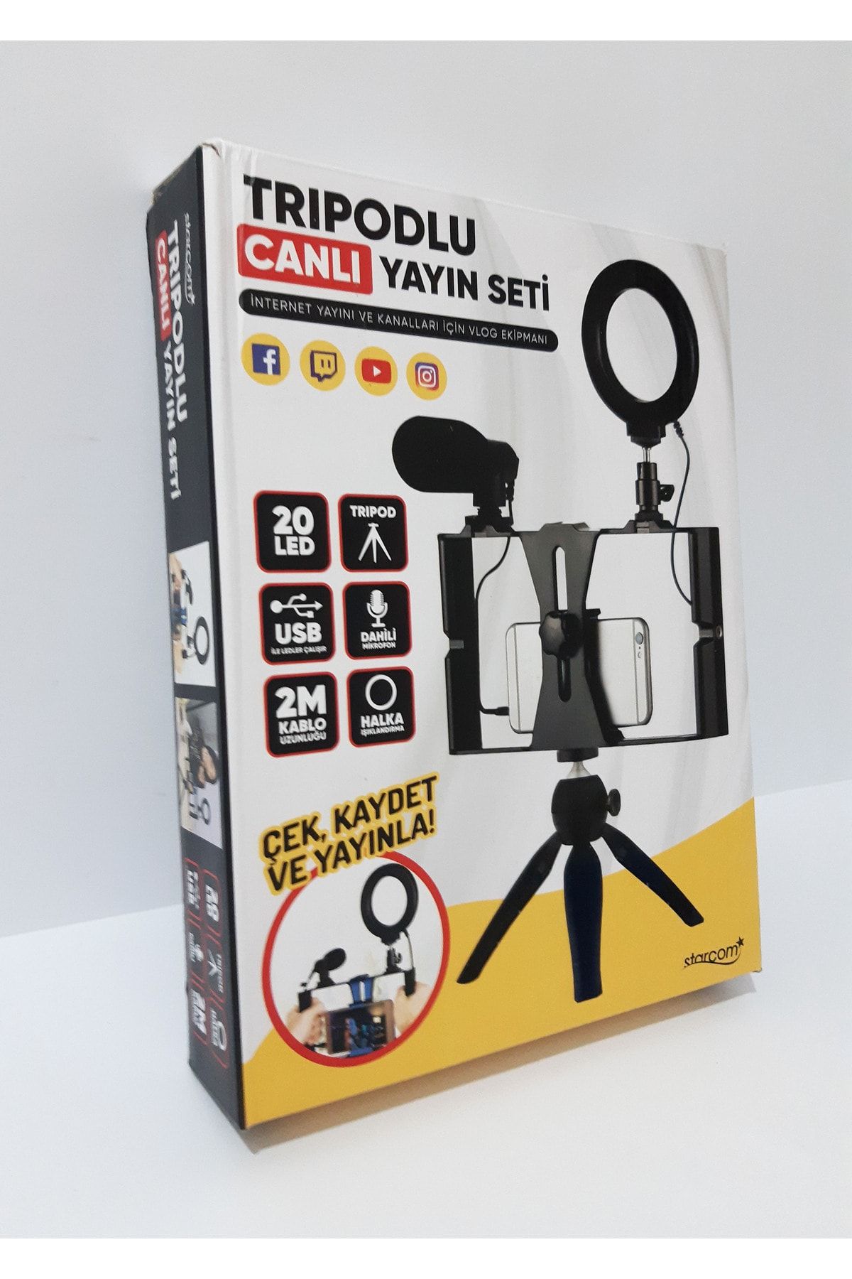 renkli çiçekler Trıpodlu Canlı Yayın Seti Çek Kaydet Yayınla