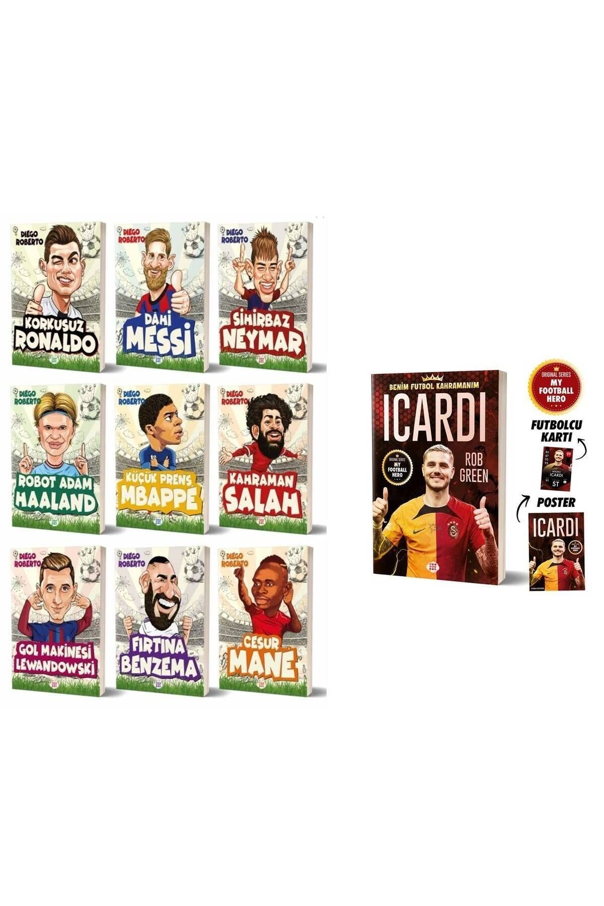 Dokuz Yayınları Futbolcular Icardi - Ronaldo- Messi -Neymar - Haaland - Mbappe - Salah - Benzema - Mane -lewandowski
