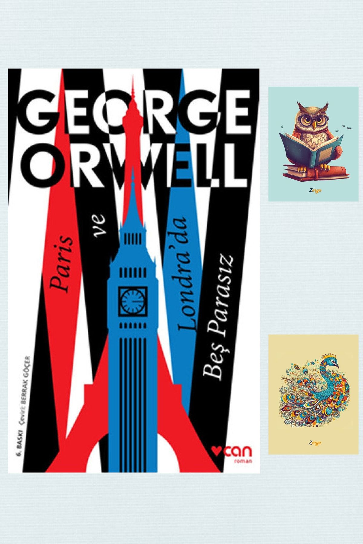 Can Yayınları Paris ve Londra'da Beş Parasız - George Orwell - Can Yayınları - 9789750725630 - Not Defterli Seti