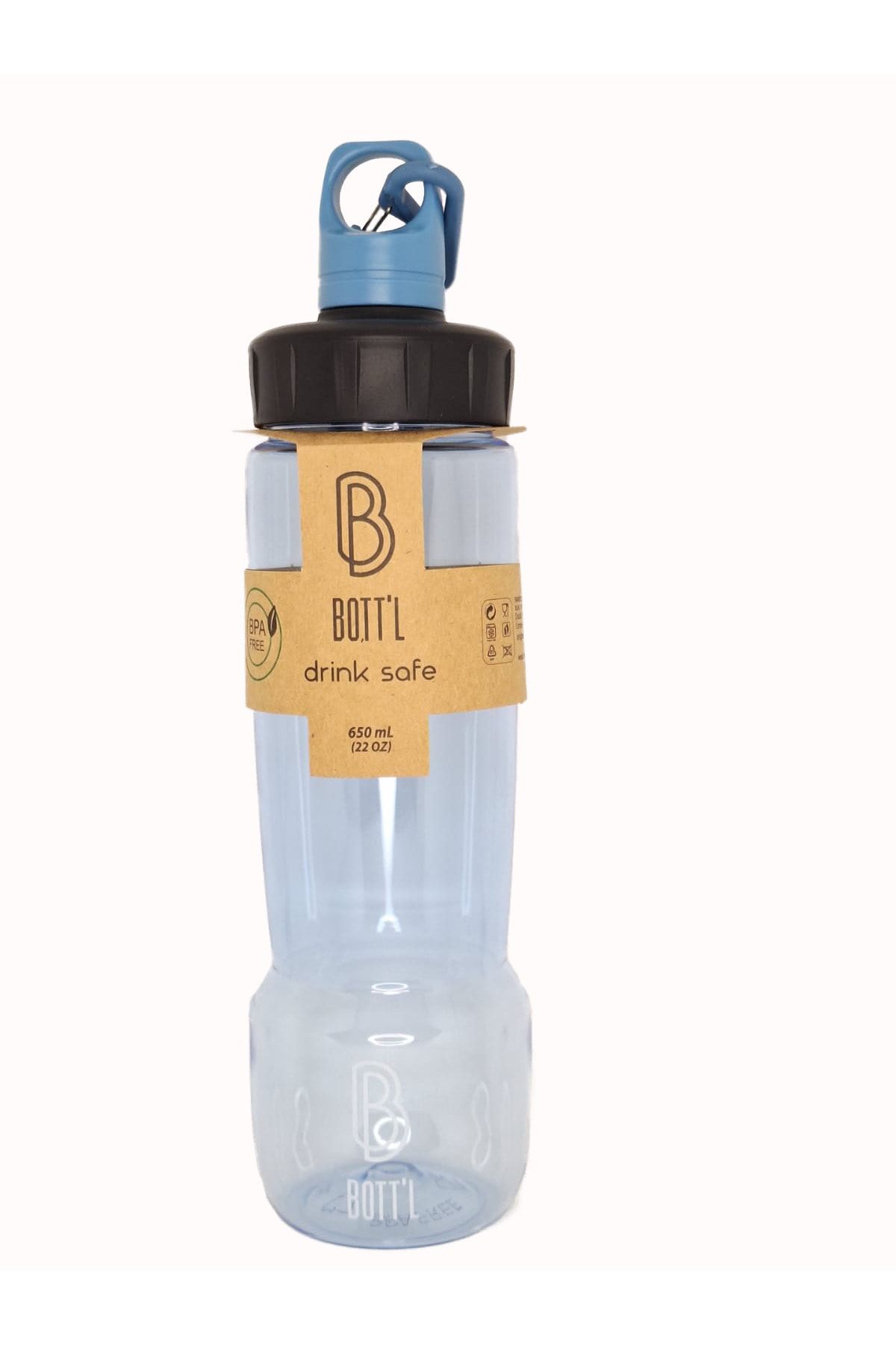 B BOTT'L Tritan Kırılmaz Matara 650ml - Tritan Kırılmaz Suluk 650ml Campo Mavi