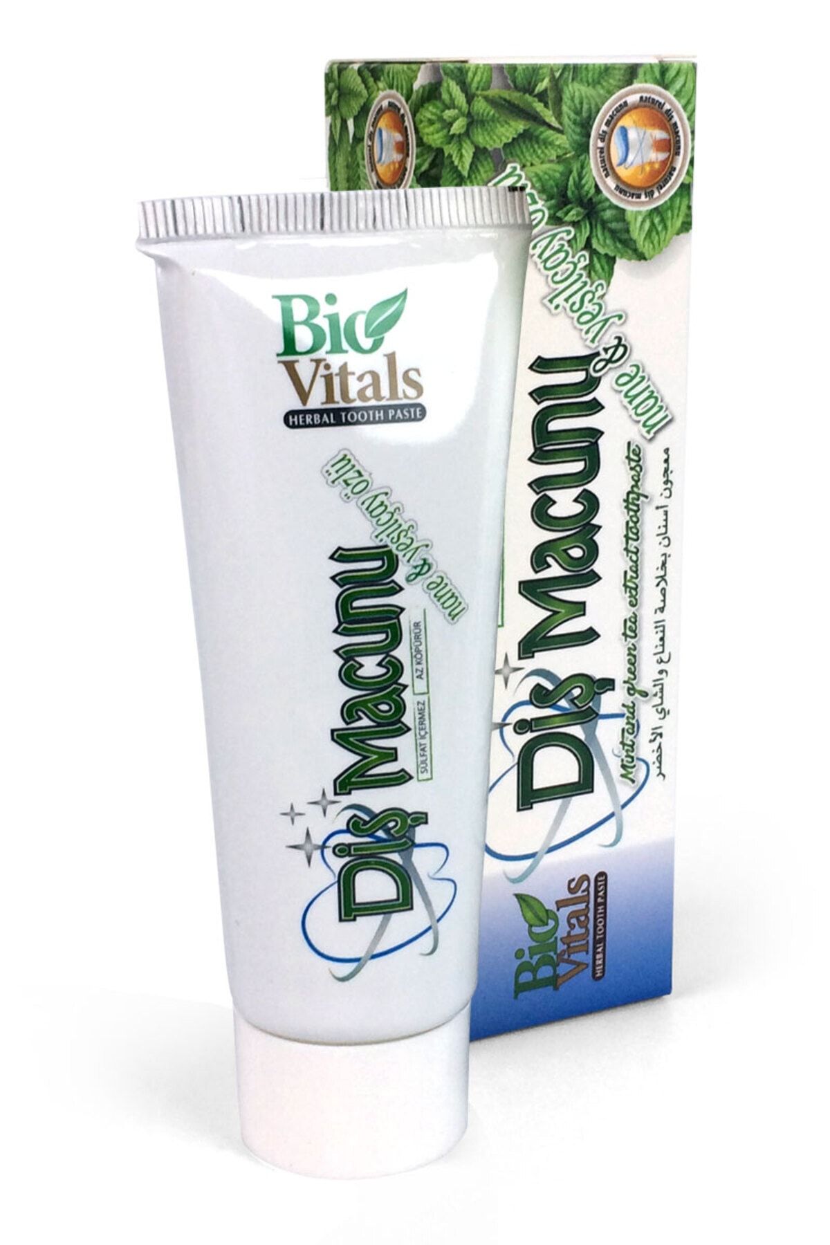 Bio Vitals Nane + Yeşil Çay Özlü Bitkisel Diş Macunu 75ml