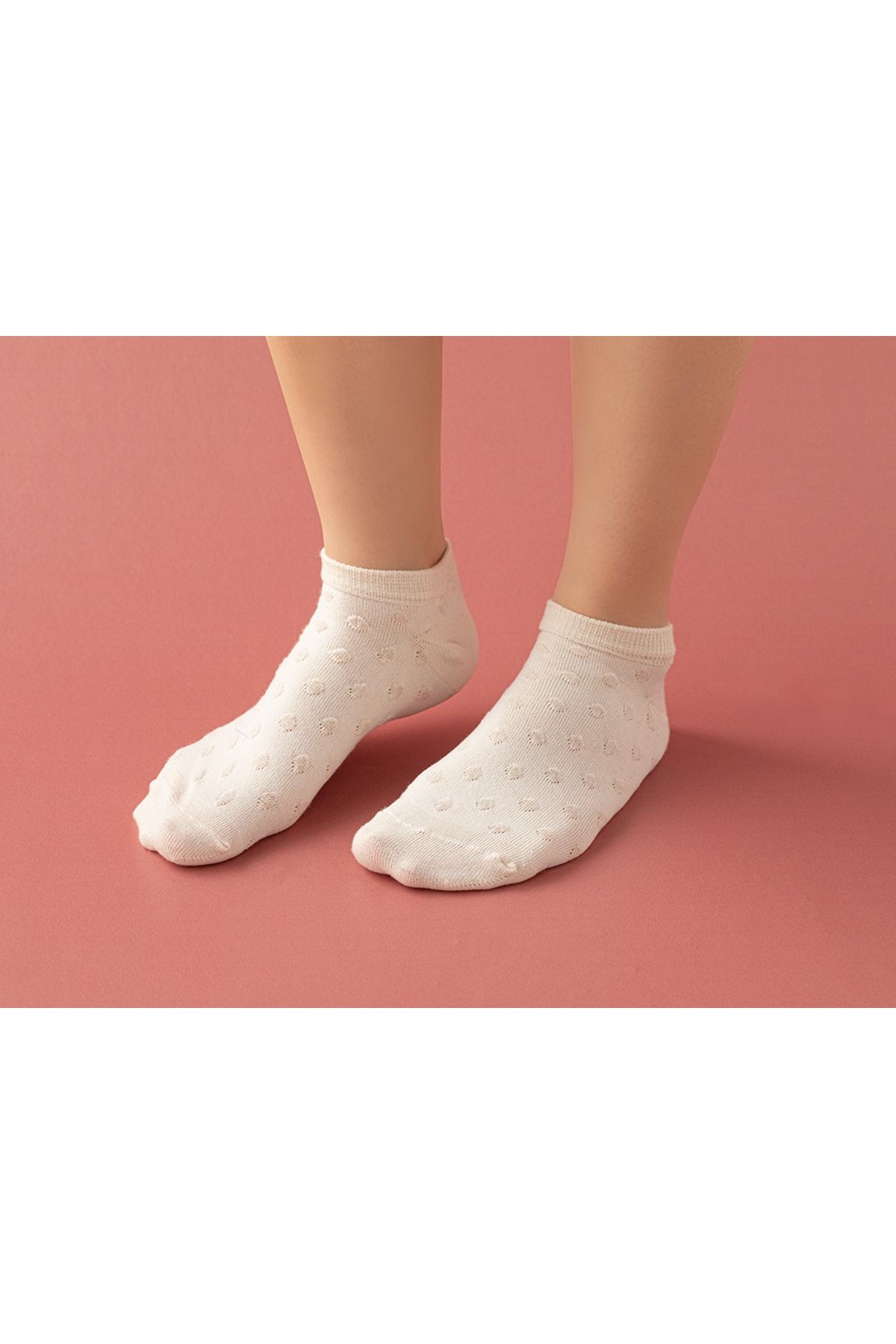English Home Susan Pamuk Kadın 3'lü Patik Çorap 36-40 Ekru-beyaz-pembe