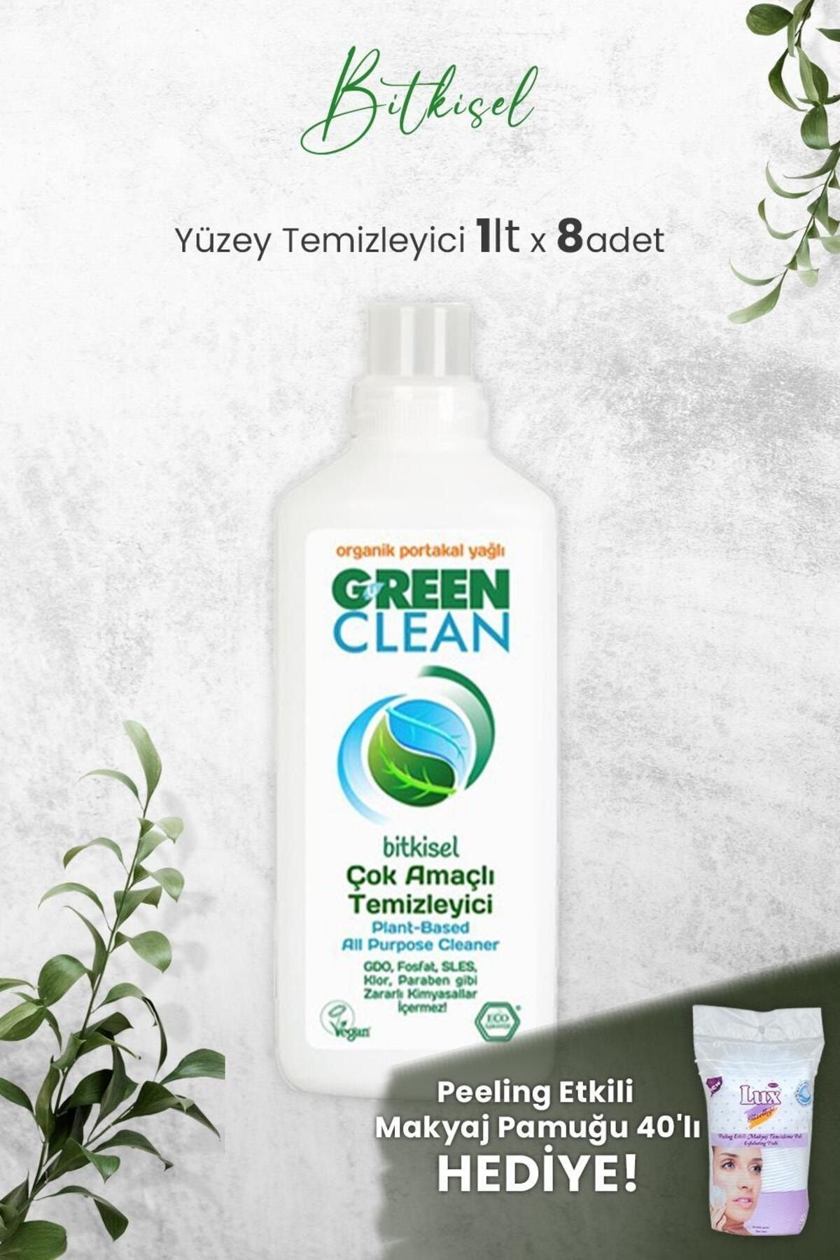 Green Clean U Green Clean Çok Amaçlı Yüzey Temizleyici Portakallı 1 Litre x 8 Adet ve Hediyeli