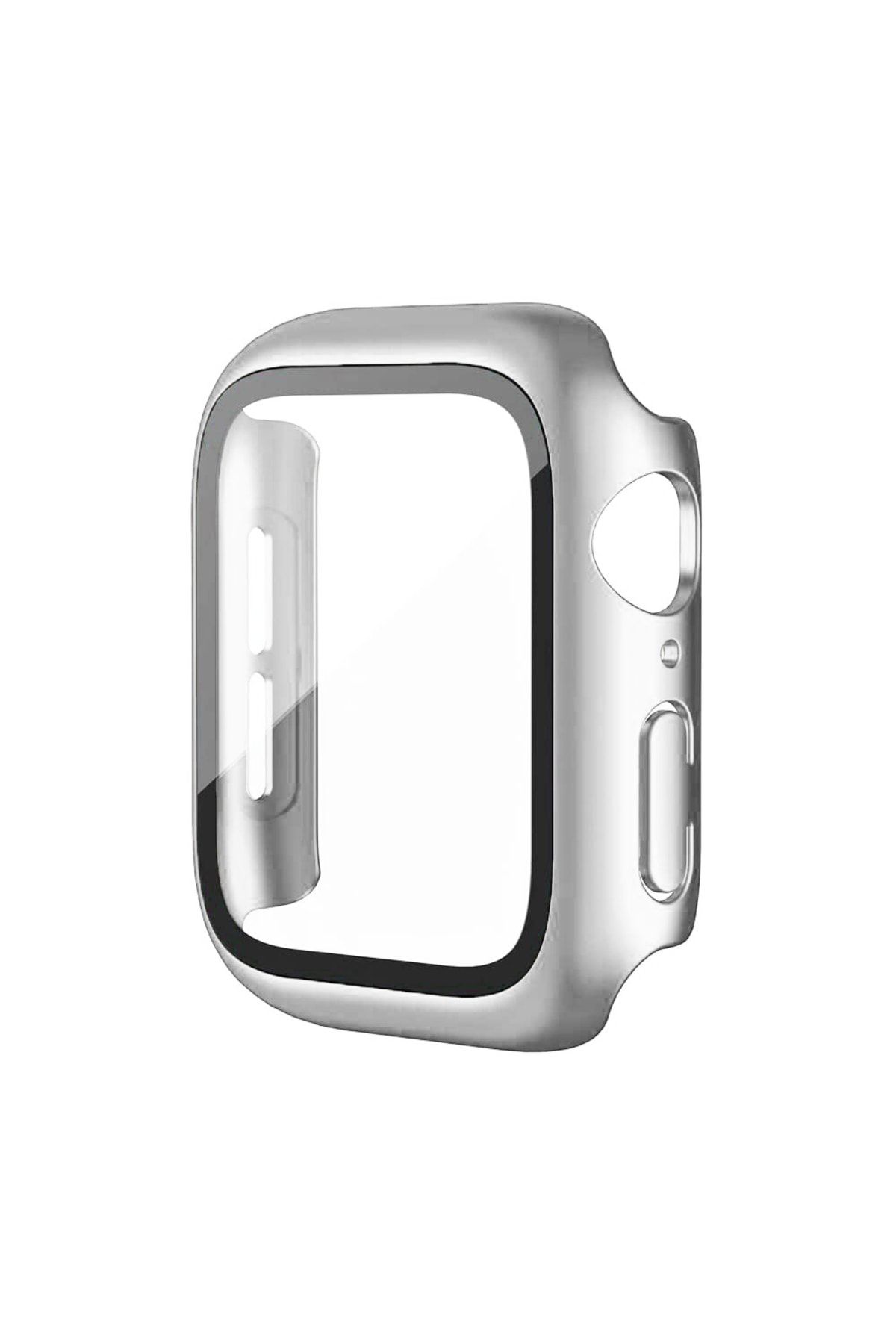 QUSE Apple Watch Seri 3-2 42mm Uyumlu Ekran Ve Kasa Koruyucu Gümüş