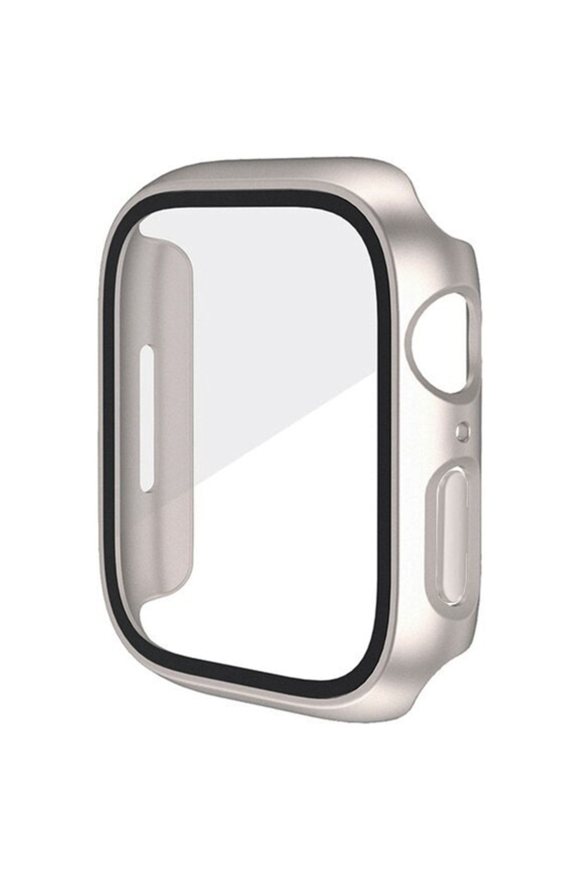QUSE Apple Watch Seri 9-8-7 45mm Uyumlu Ekran Ve Kasa Koruyucu Yıldız Işığı
