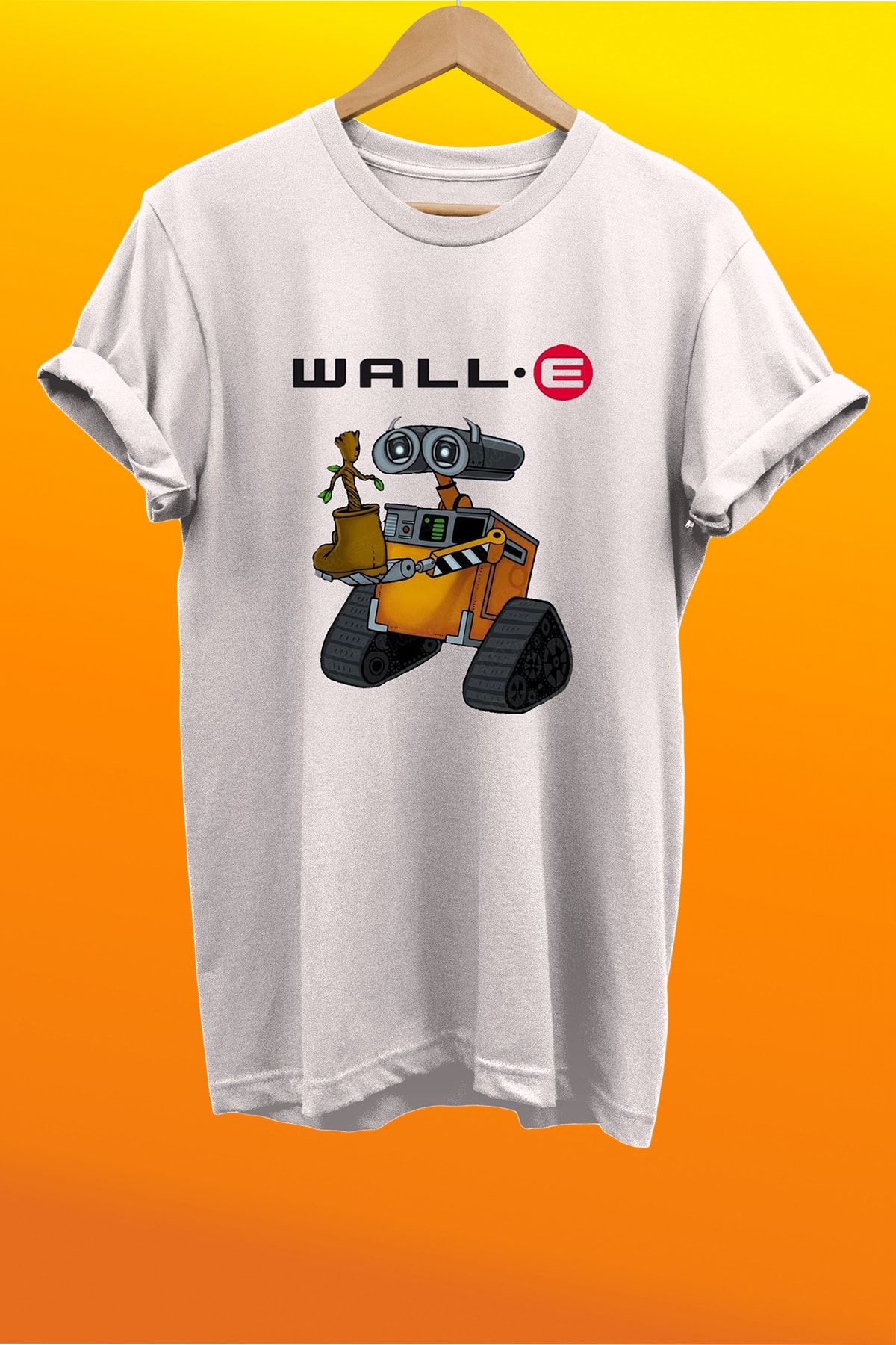 remonz Wall-e Baskılı %100 Pamuk Basic T-shirt Normal Beden Tişört