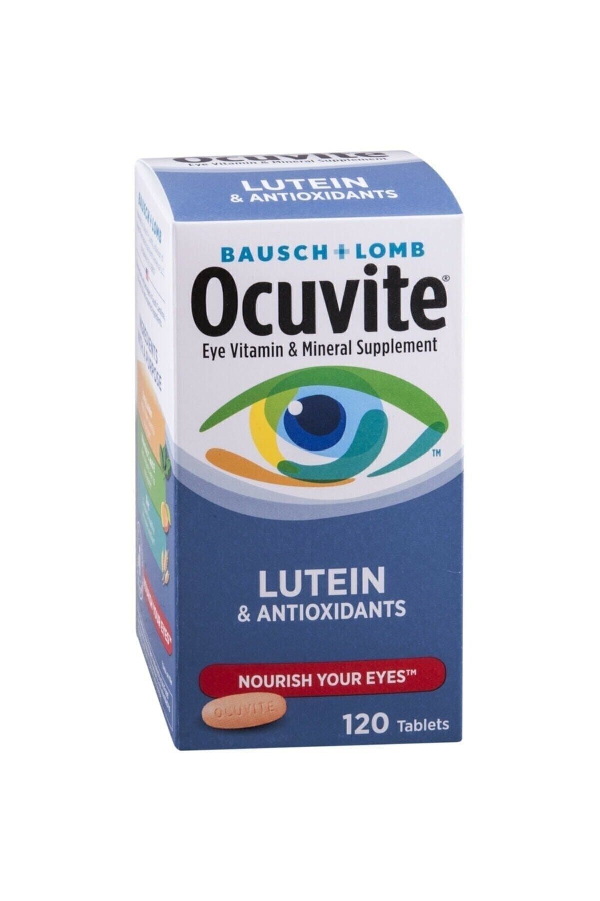 Ocuvite Bausch + Lomb Vitamin & Mineral Supplement Tablets With Lutein, 120 Count Bottle