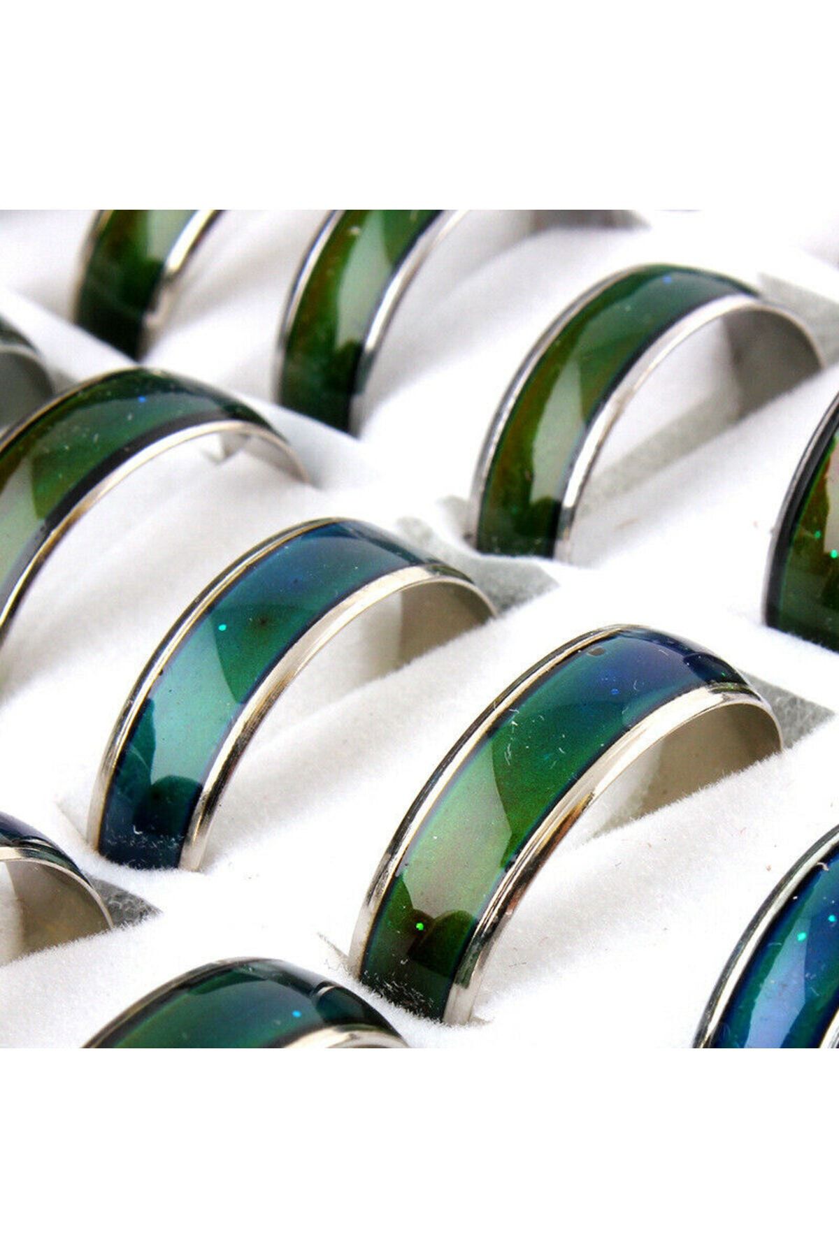 İYİ MODA Ruh Haline Göre Renk Değiştiren Yüzük Stres Yüzüğü Unisex His Yüzüğü Şans Yüzüğü Mood Ring