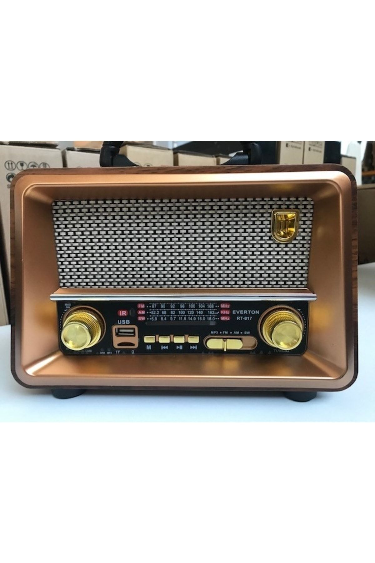 Everton Rt-817 Bluetooth Fm-usb-tf-aux Şarjlı Nostaljik Radyo