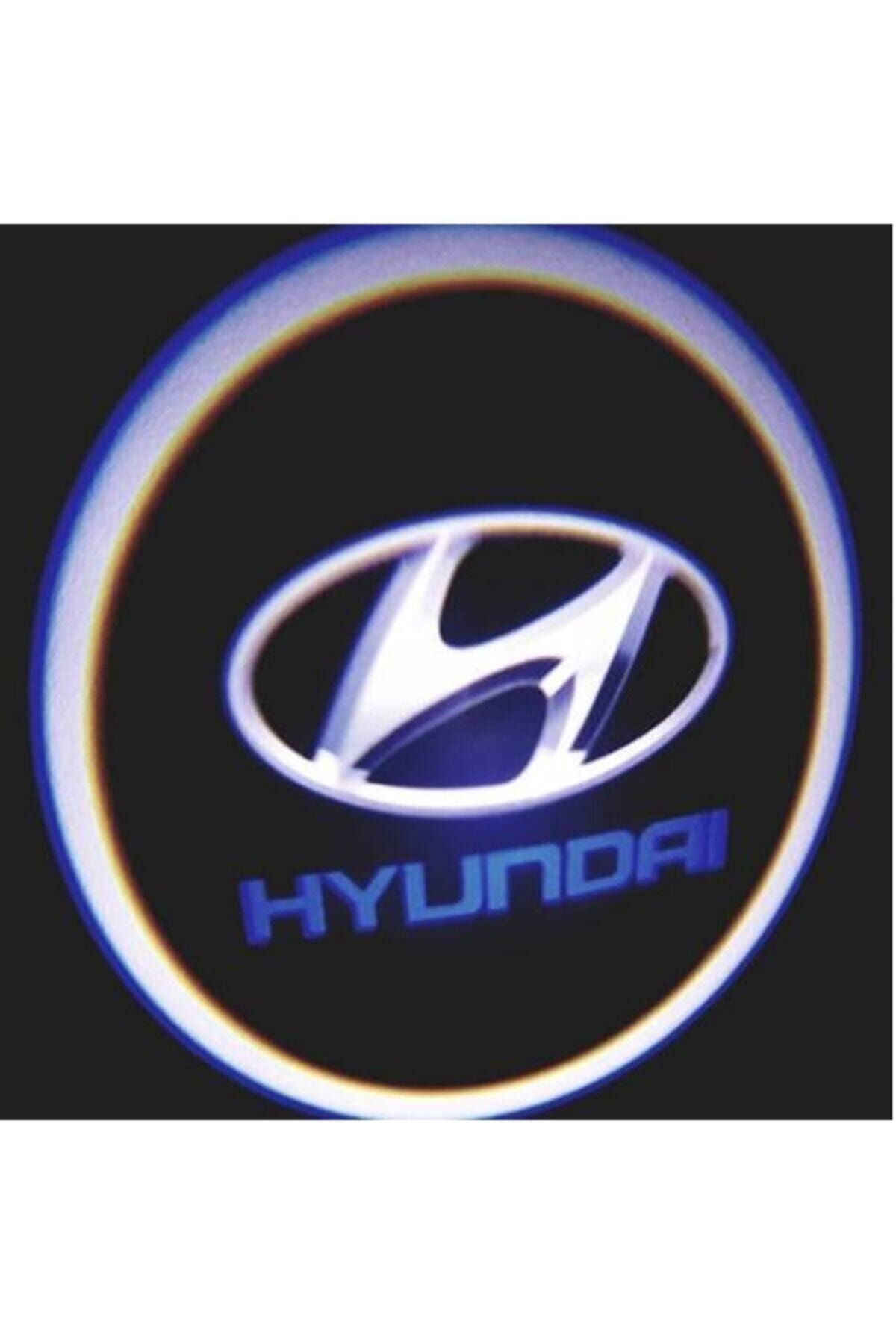 StrongMotors Hyundai Araçlar Için Pilli Yapıştırmalı Kapı Altı Led Logo