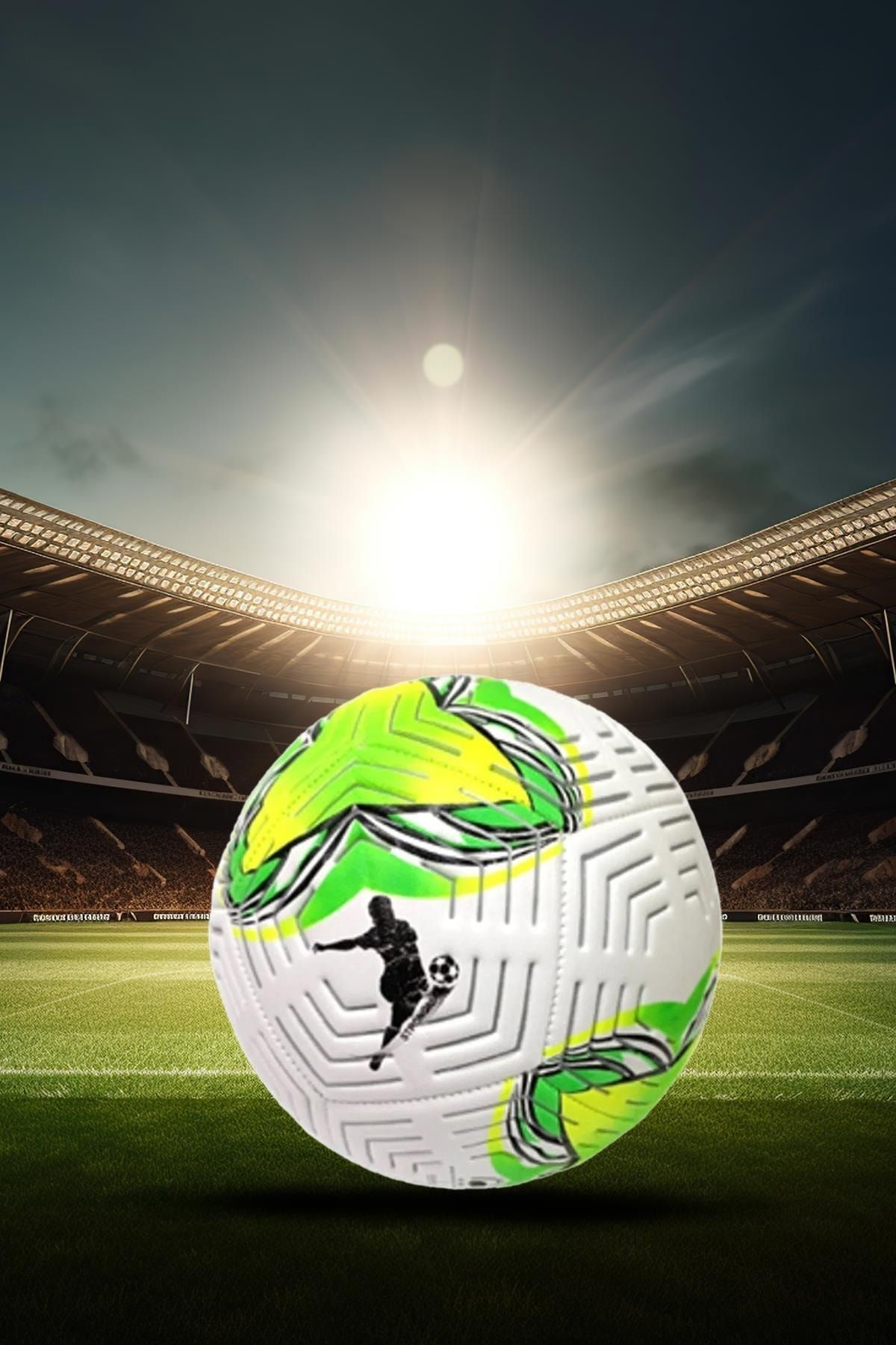 Hsport Yırtılmaz Profesyonel 5 numara dikişli futbol topu halısaha ve çim saha maç topu atina Model