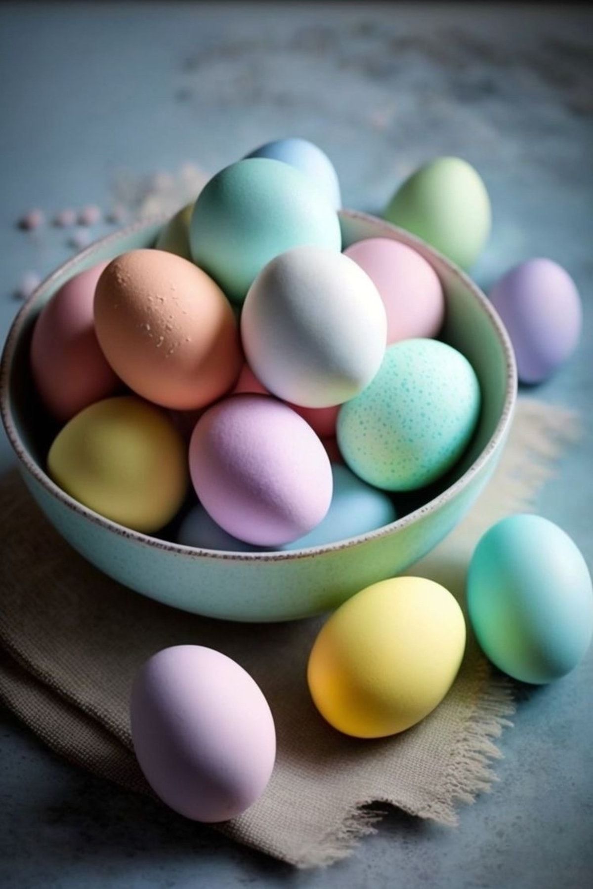 LALEZEN HOME Karışık Renkli 10 adet beton yumurta dekor