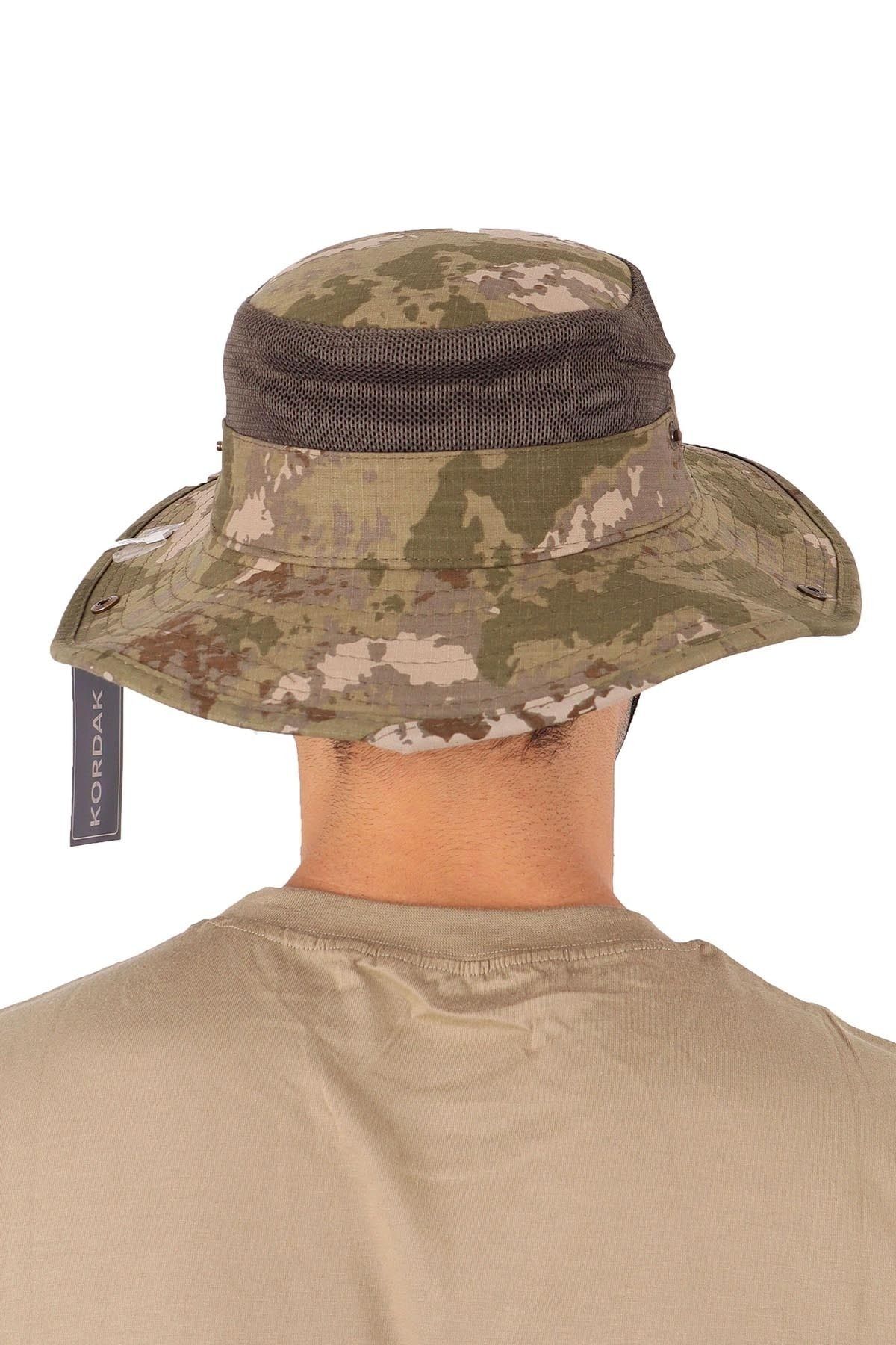 Asker Kolisi Askeri Kamuflaj Jungle Şapka - Askeri Fötr Operasyon Şapkası