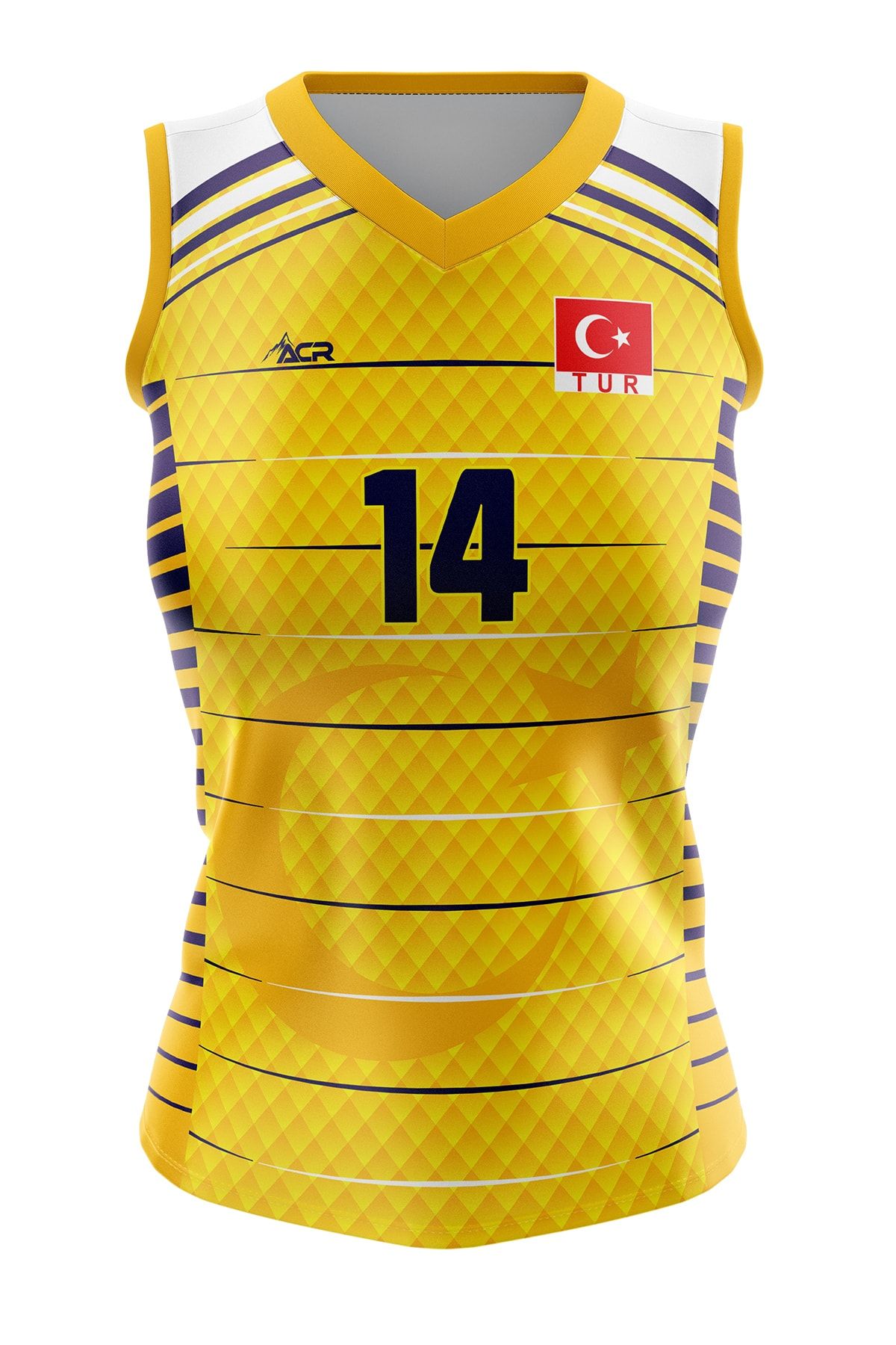ACR Giyim Tekstil Forma Baskı Voleybol Forması Türkiye Model Dijital Baskı Kişiye Özel Tasarım Tek Üst