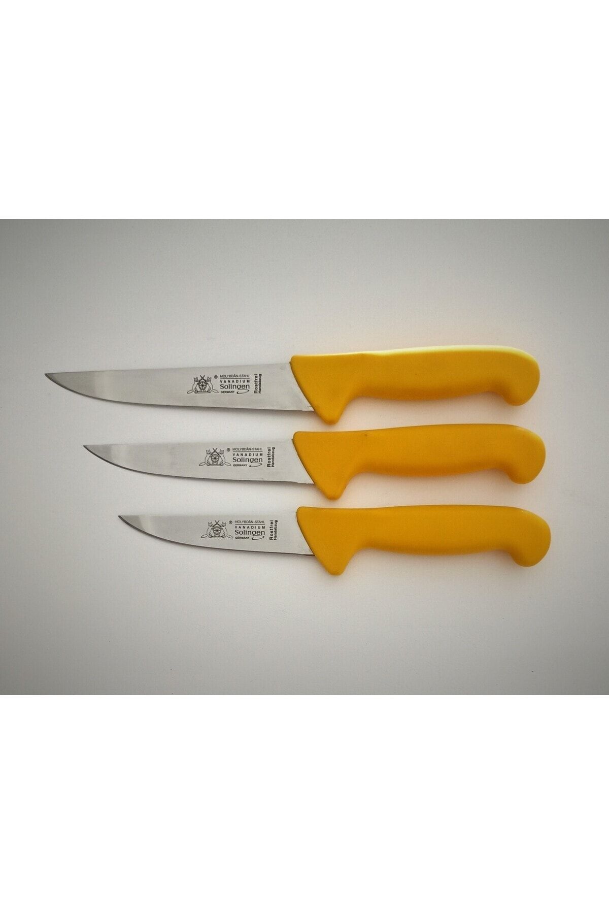 Solingen Max Melchıor Et Doğrama Kasap bıçağı 3'lü set Sarı