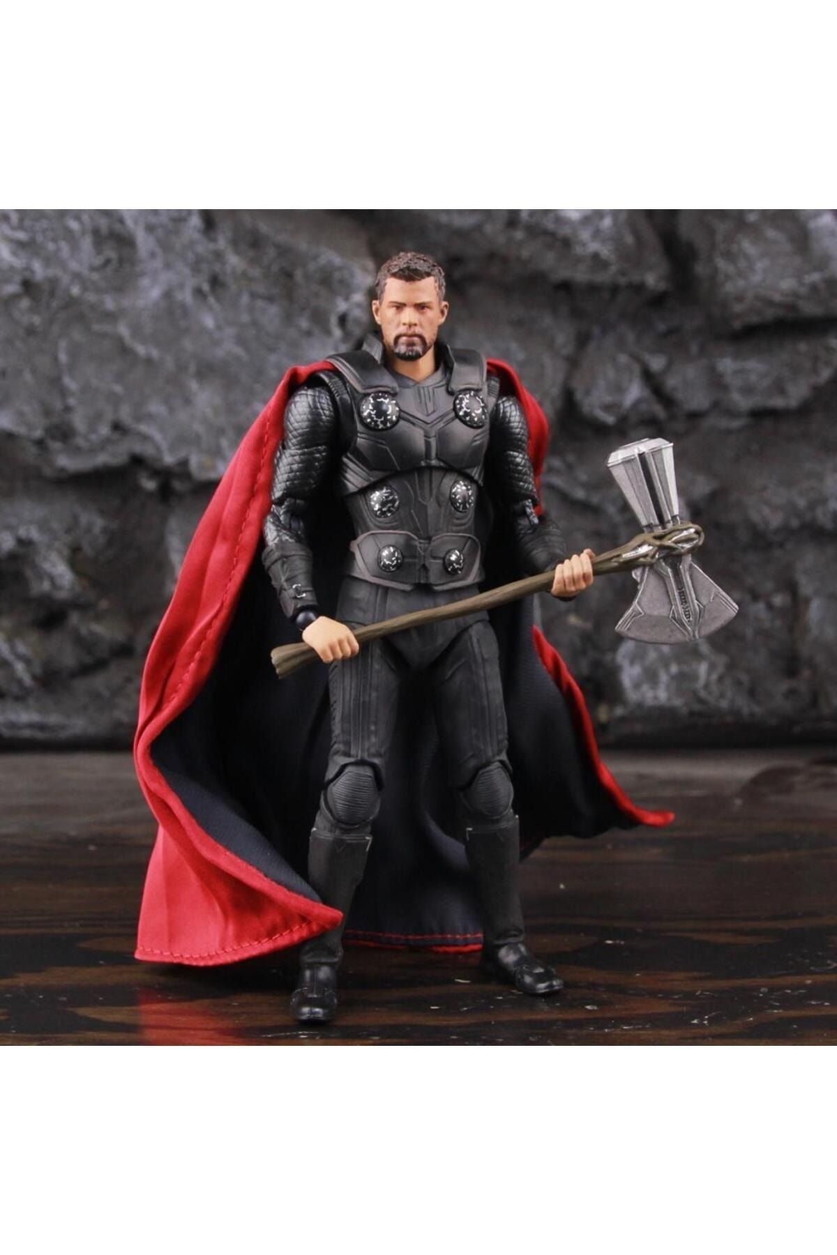 Hd Marketim Avengers Thor 16 cm Değişim Kafa Oynar Eklem Figür Eylem Karakter Figür Oyuncak Biblo