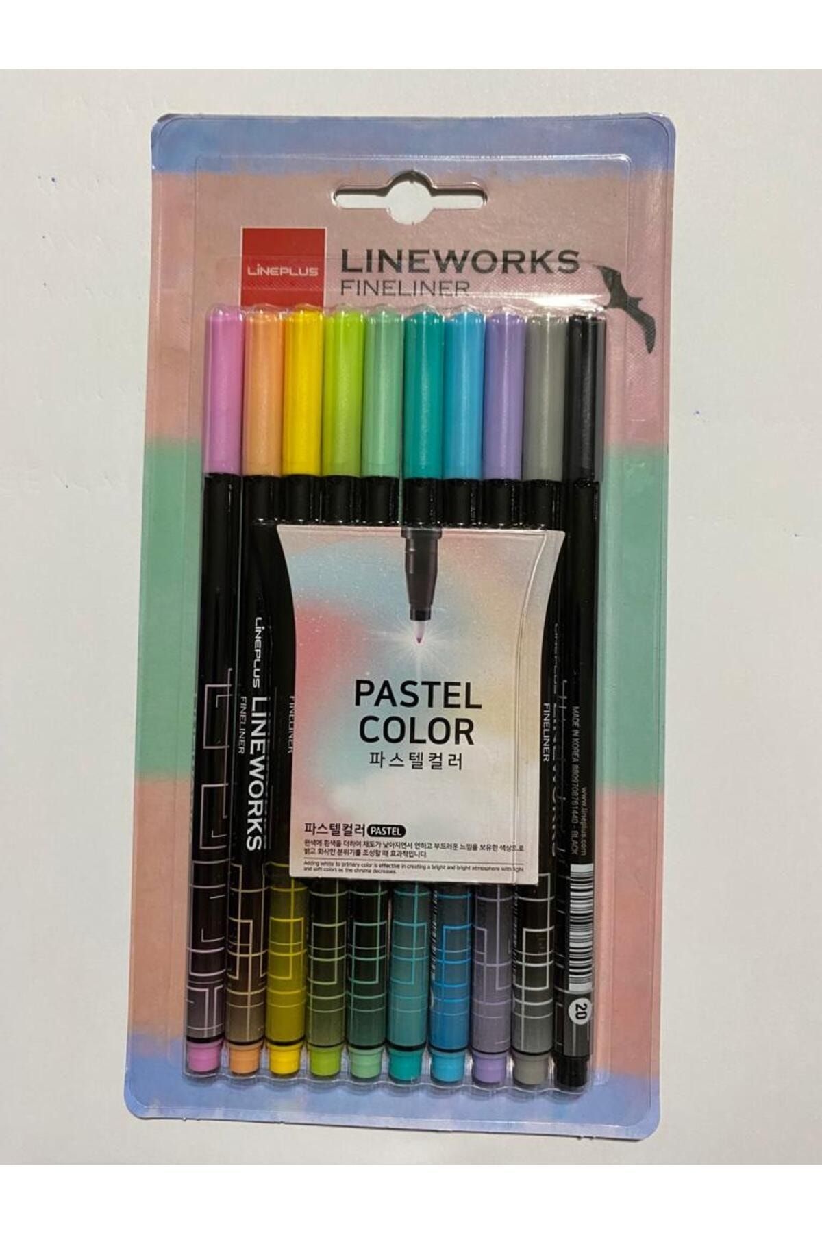 Lineplus Fineliner Pastel Renk 10' lu Kalem Seti