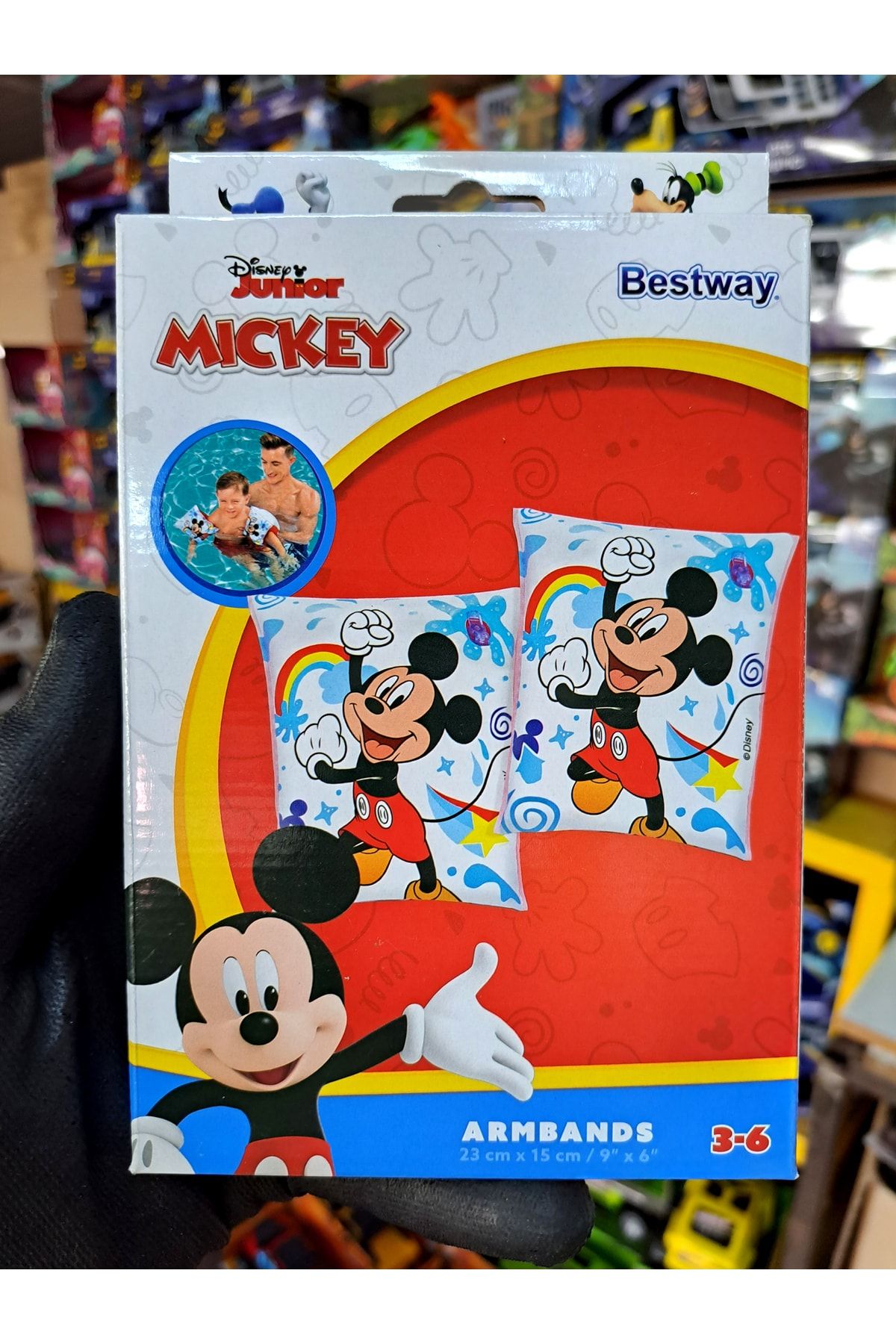 Bestway Erkek Çocuk Mickey Mouse Desenli Kolluk Disney Mickey Mouse Figürlü Deniz Yüzme Kolluğu 20X1 CM