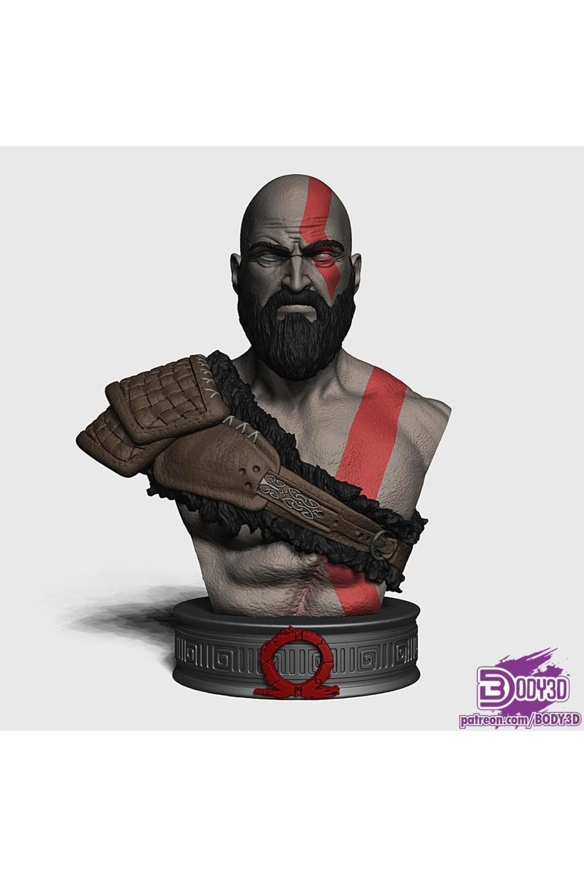 3D HAPPY Kratos Büst - God Of War 15cm renkli