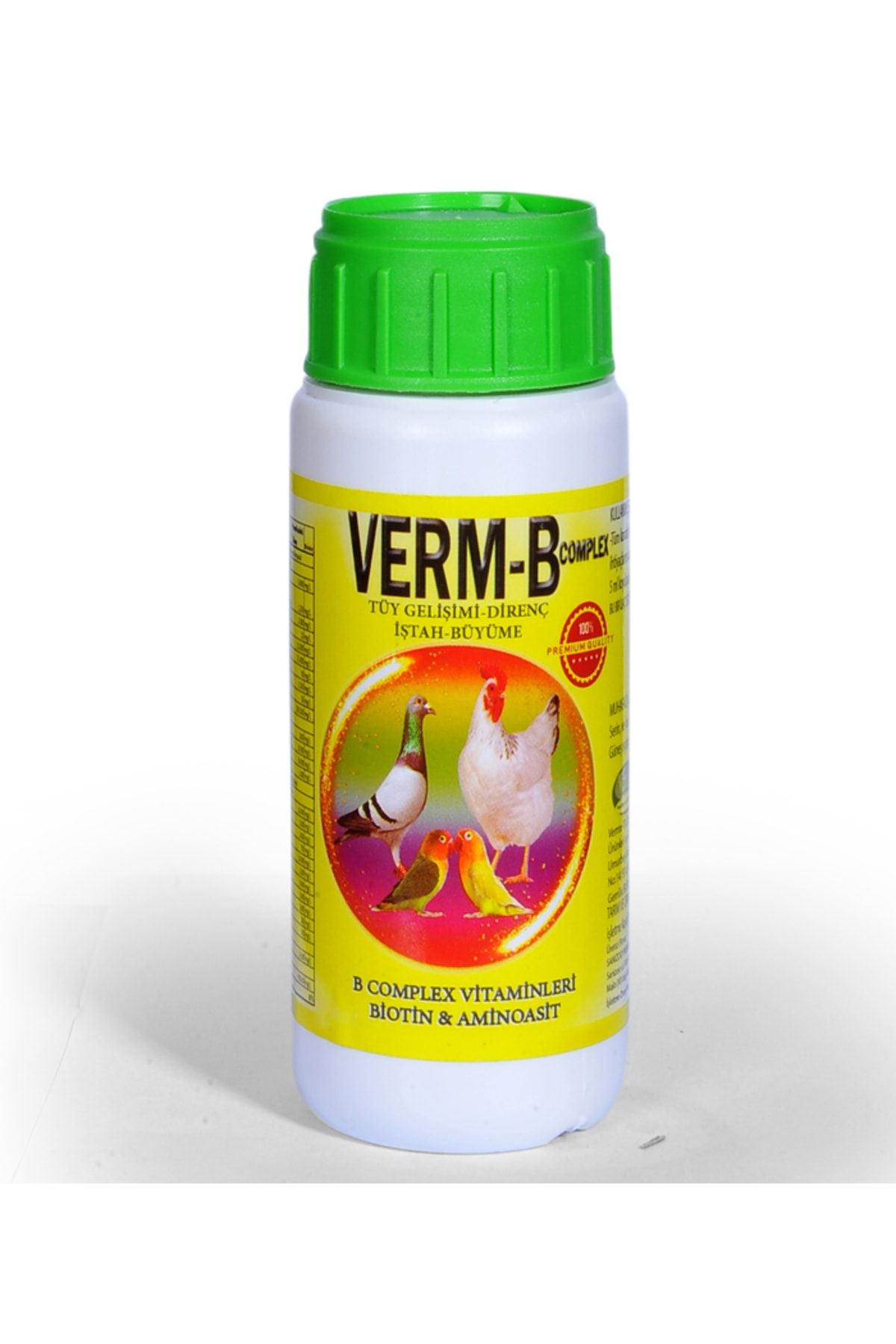 VERMX TR Vermb Complex Biotin içerikli Tüy Dökülmesine Karşı Tüy Bakım Vitamini Muhabbet kuşu Kanarya Papağan