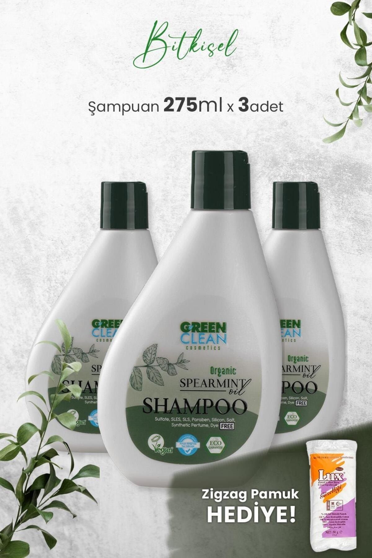 Green Clean Şampuan Spearmint 275 ml x 3 Adet ve Hediyeli