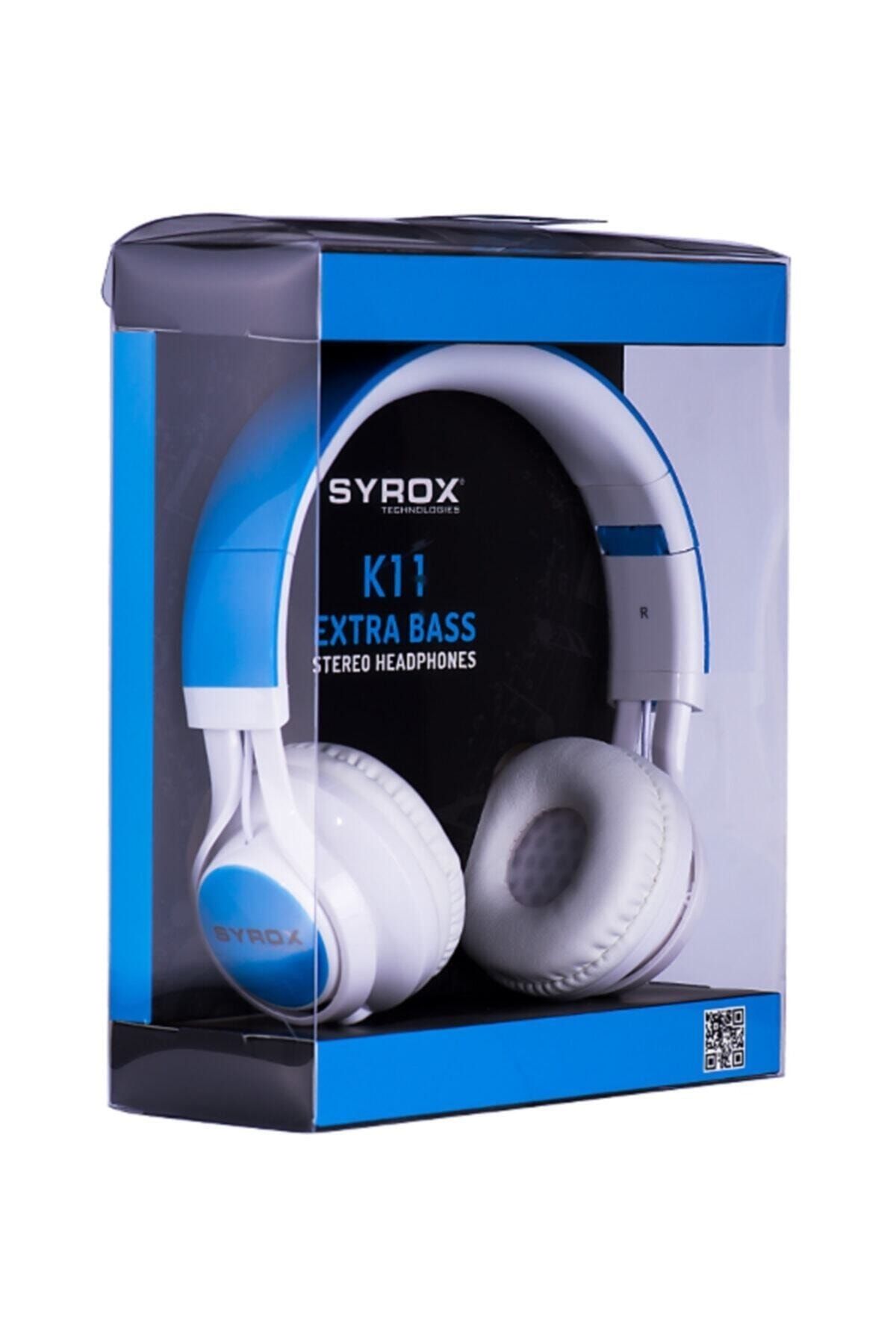 Syrox Kablolu Mikrofonlu Kulaküstü Çocuk Kulaklık Kafa Bantlı Süper Bass