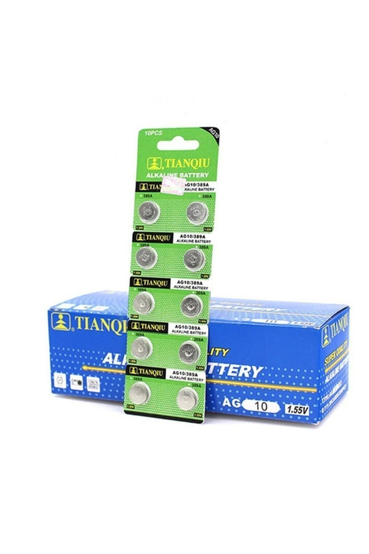 TIANQIU Lr-1130 Ag-10 Düğme Pil Kumpas Pili Kedi Lazer Pili (3 Paket 30adet )