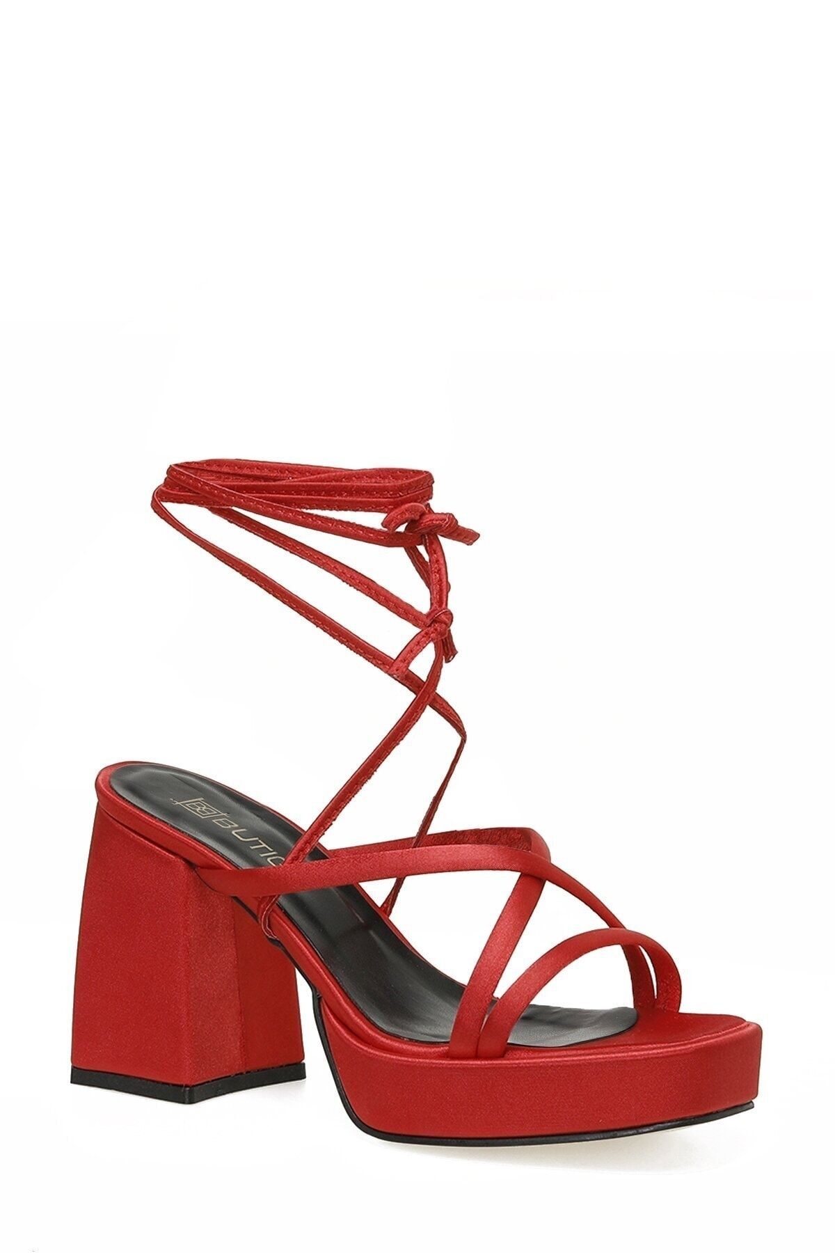 Butigo DEKA 3FX Kırmızı Kadın Topuklu Sandalet