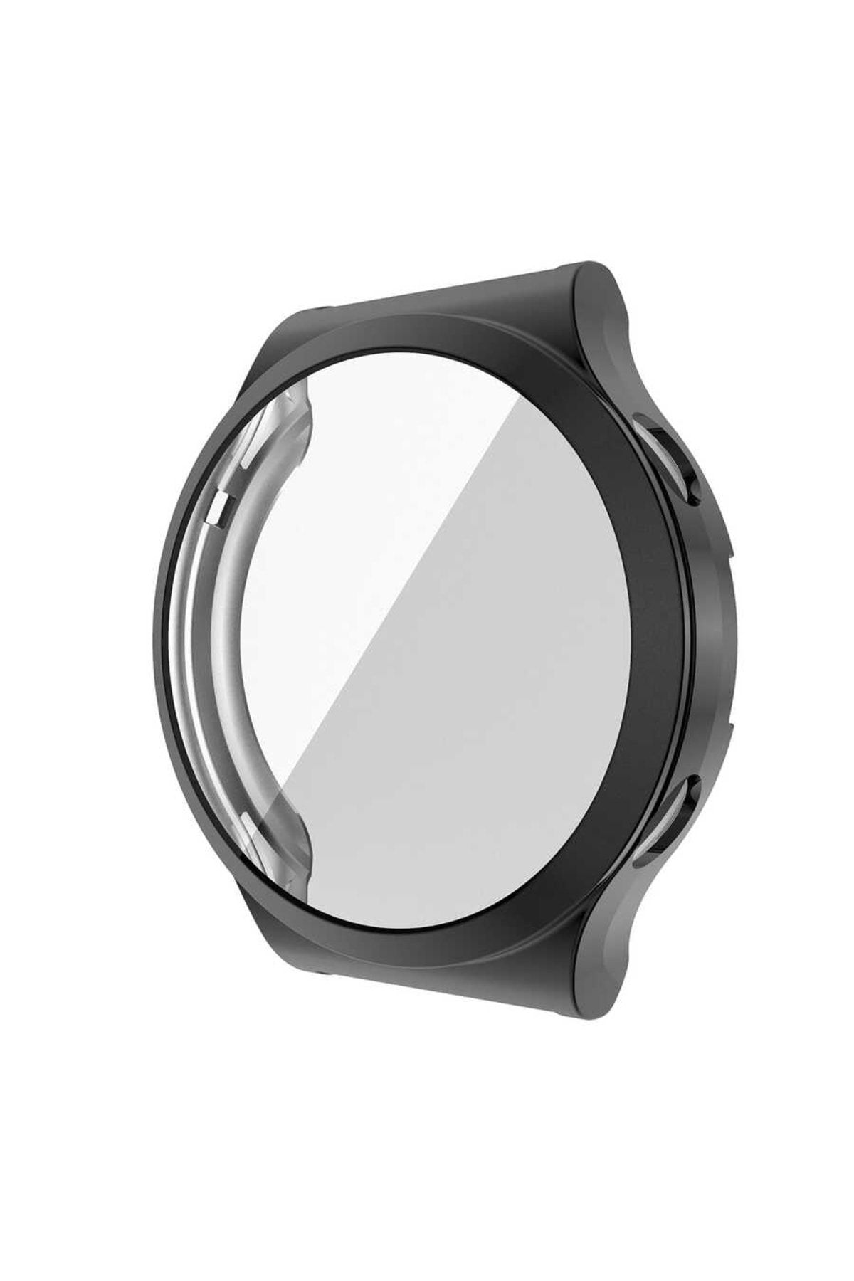 Gpack Huawei Watch GT 2 Pro Kordon Önü Kapalı Renkli Silikon Siyah