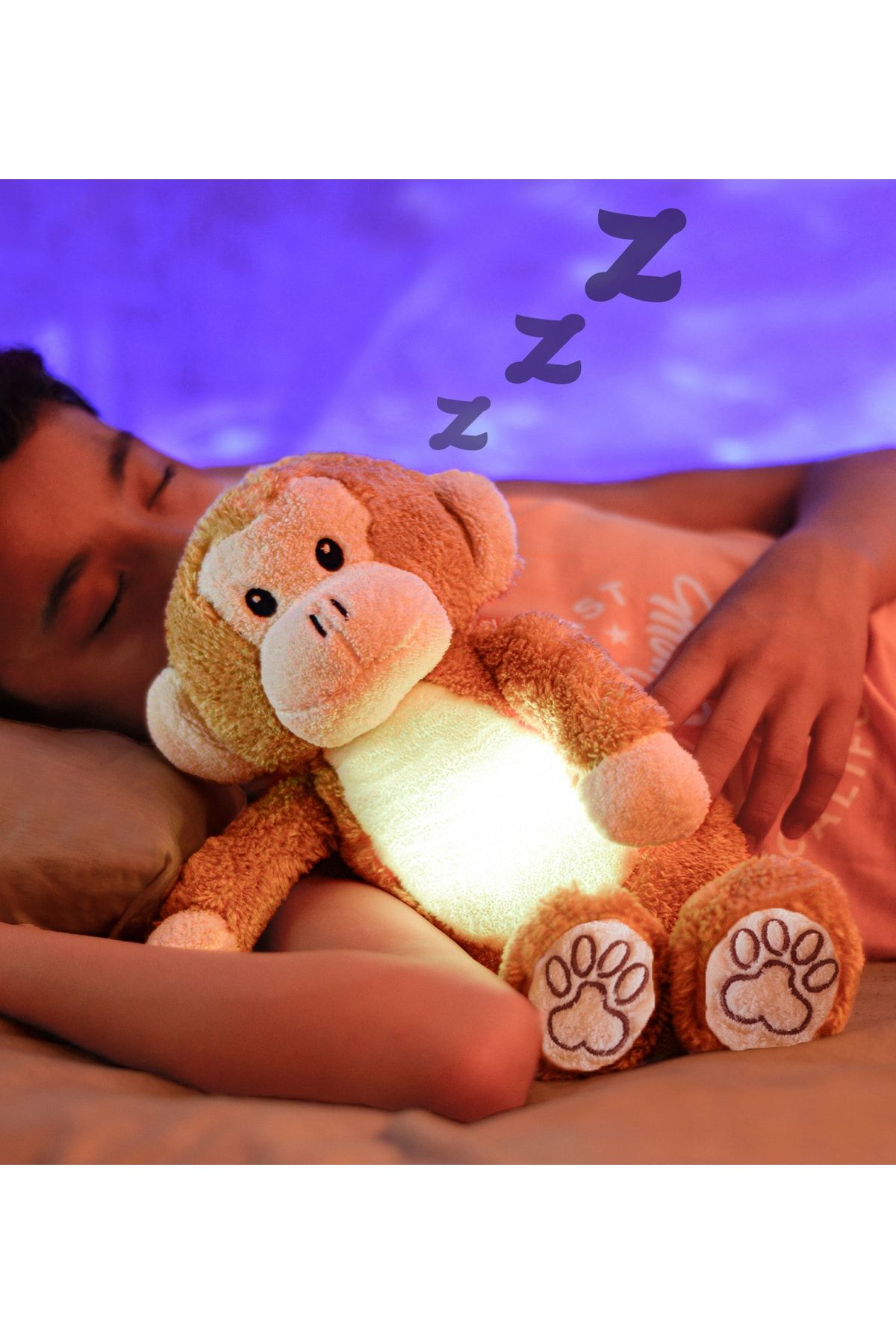 Pandamkee Uykuşşş Akıllı Ağlama Sensörlü Uyku Arkadaşı - Beyaz Gürültülü Doli