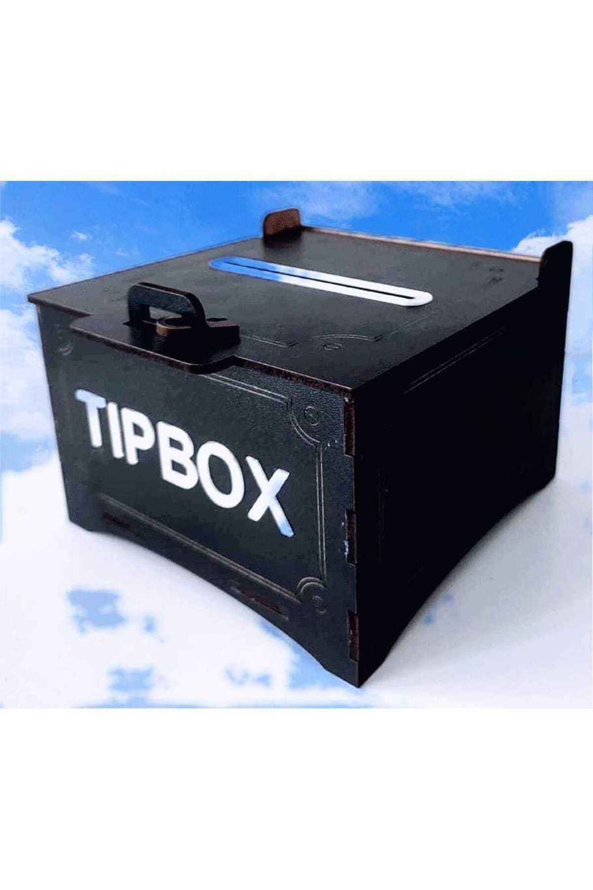 Genel Markalar Dekoratif Siyah Ahşap Tip Box Kutu Bahşiş Kutusu Kumbara