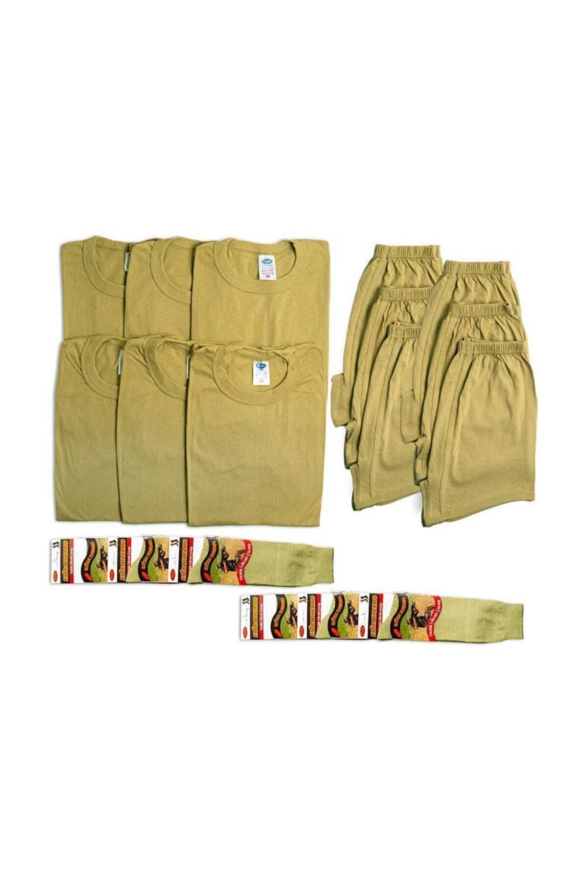 Asker Kolisi 6'lı Askeri Iç Çamaşır Seti - Acemi Ve Bedelli Giyim Seti - Asker Malzemeleri