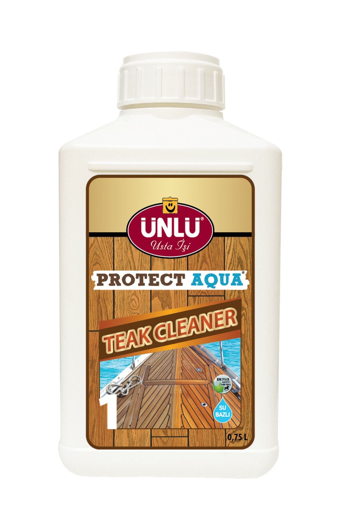 Ünlü Boya Ünlü Protect Aqua Su Bazlı Teak Cleaner (1. Adım) 0,75L