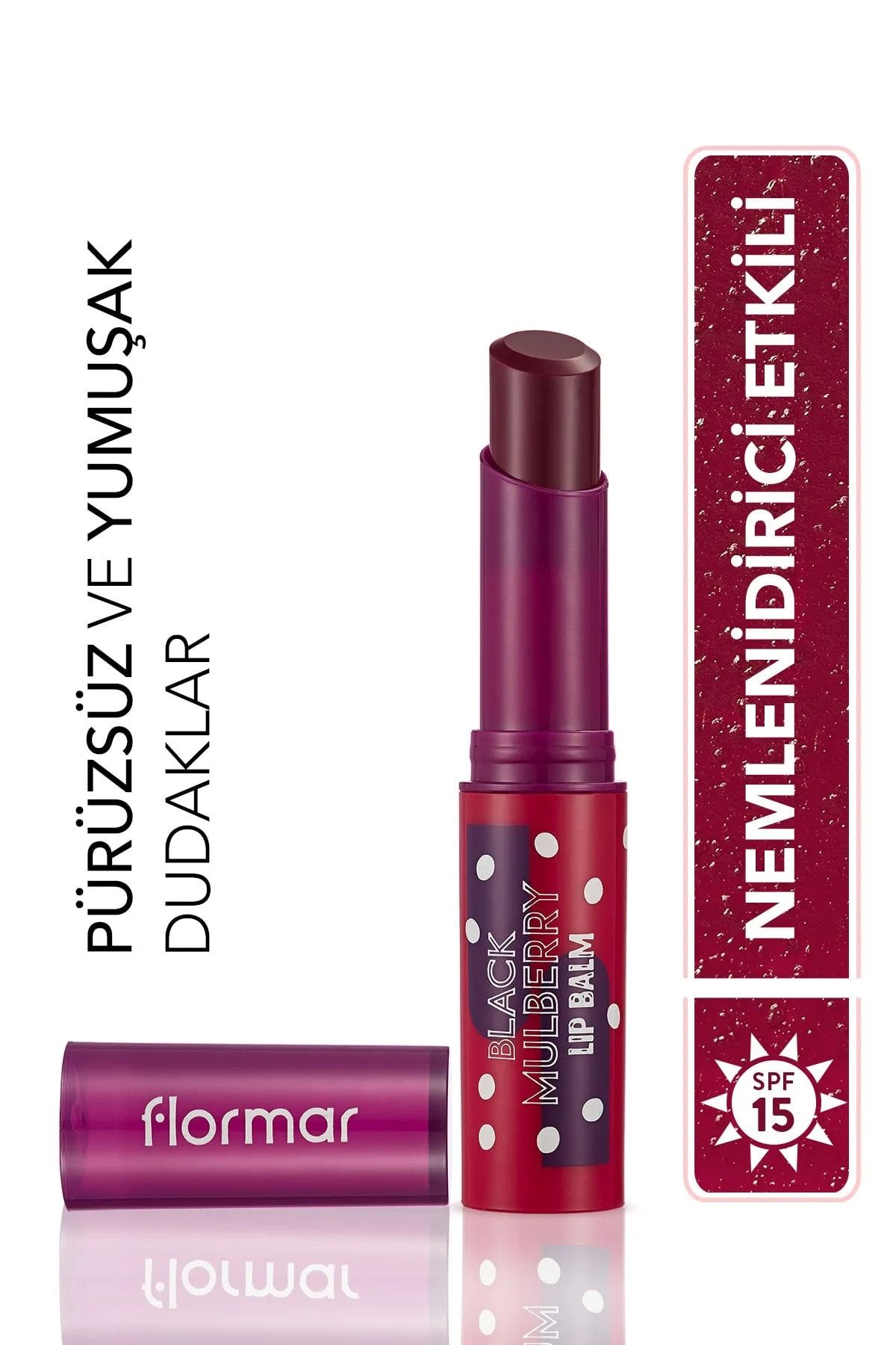 Flormar Lip Balm Black Mulberry - Karadut Aromalı Renklendirici & Besleyici Dudak Balmı