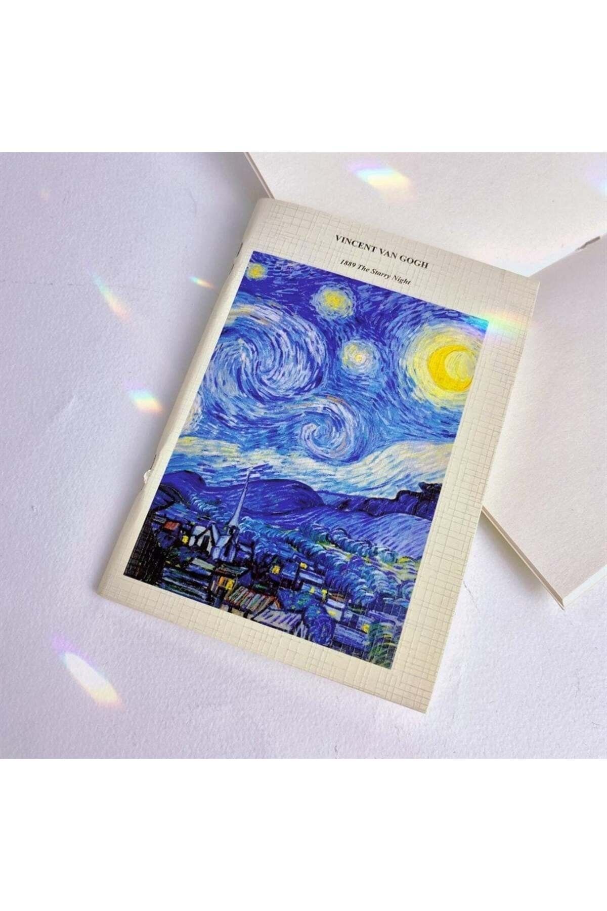 Favorim50ton Van Gogh Yıldızlı Gece Mini Çizgisiz Defter