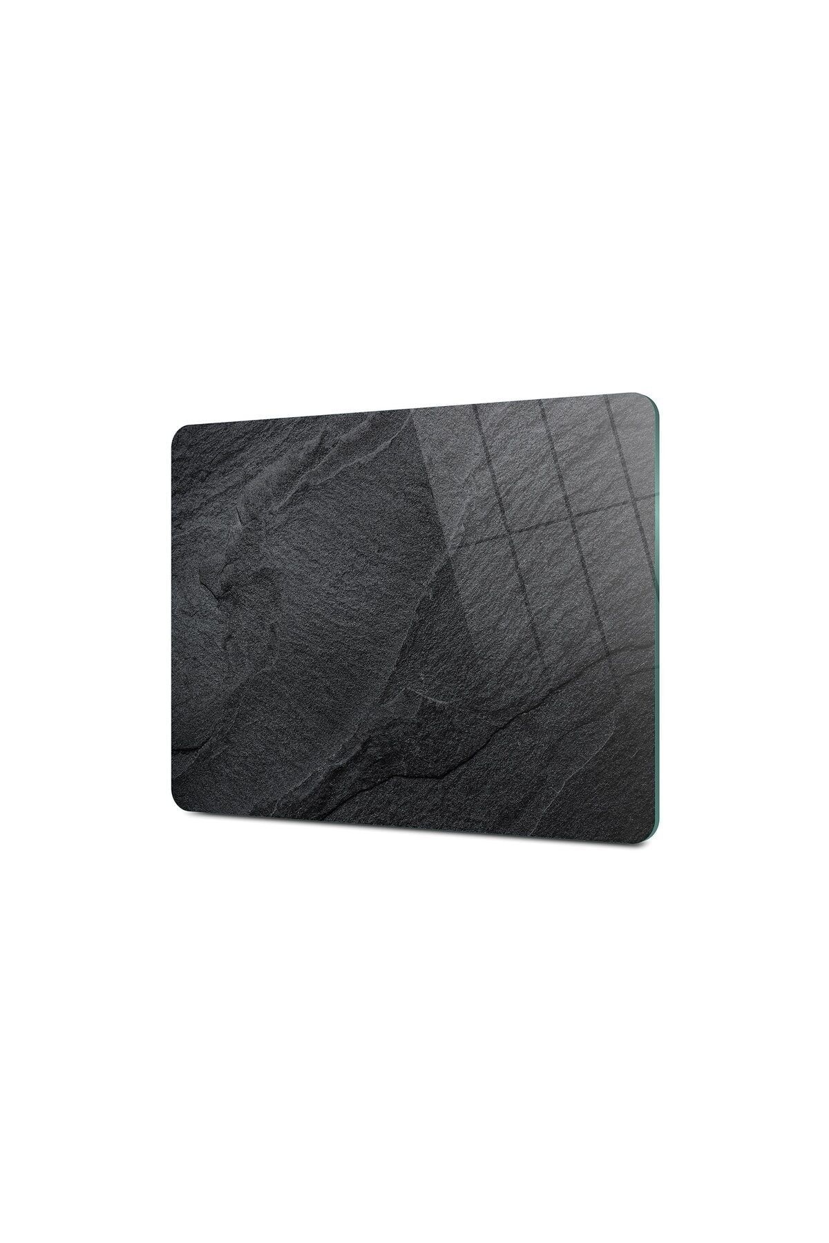 Decovetro Cam Kesme Tahtası - Kesim Tablası | Siyah Taş Görünümlü | 30cm X 40cm