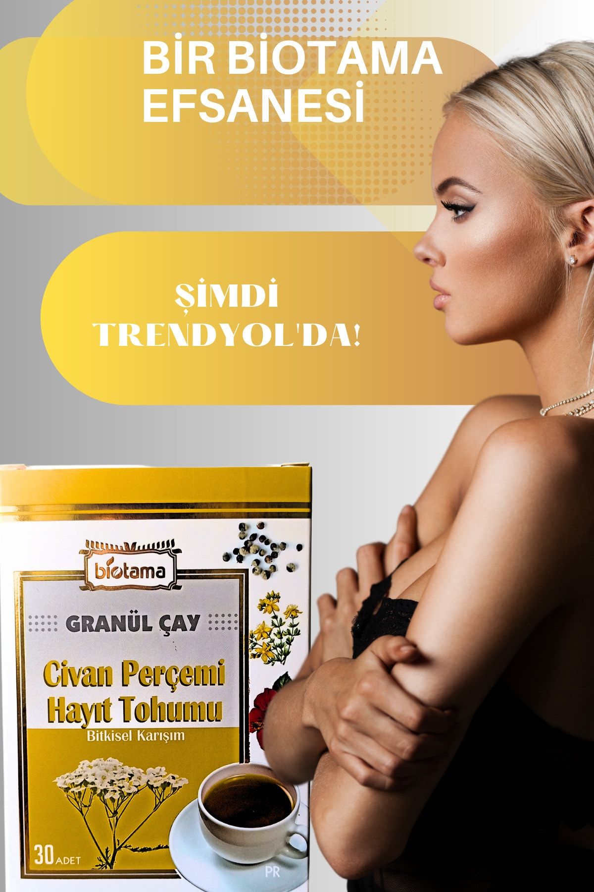 Biotama Civan Perçemi & Hayıt Tohumu Granül Çay 3,5g X 30 Adet Net 105g