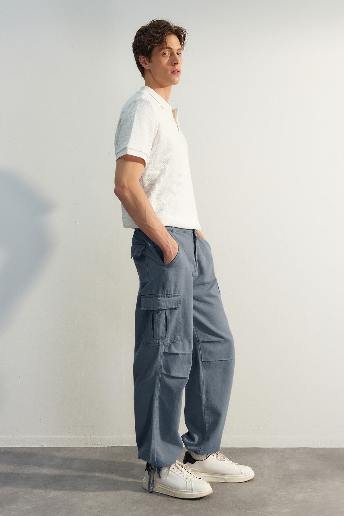 TRENDYOL MAN Limited Edition Lacivert Loose Fit Pantolon TMNSS23PL00035