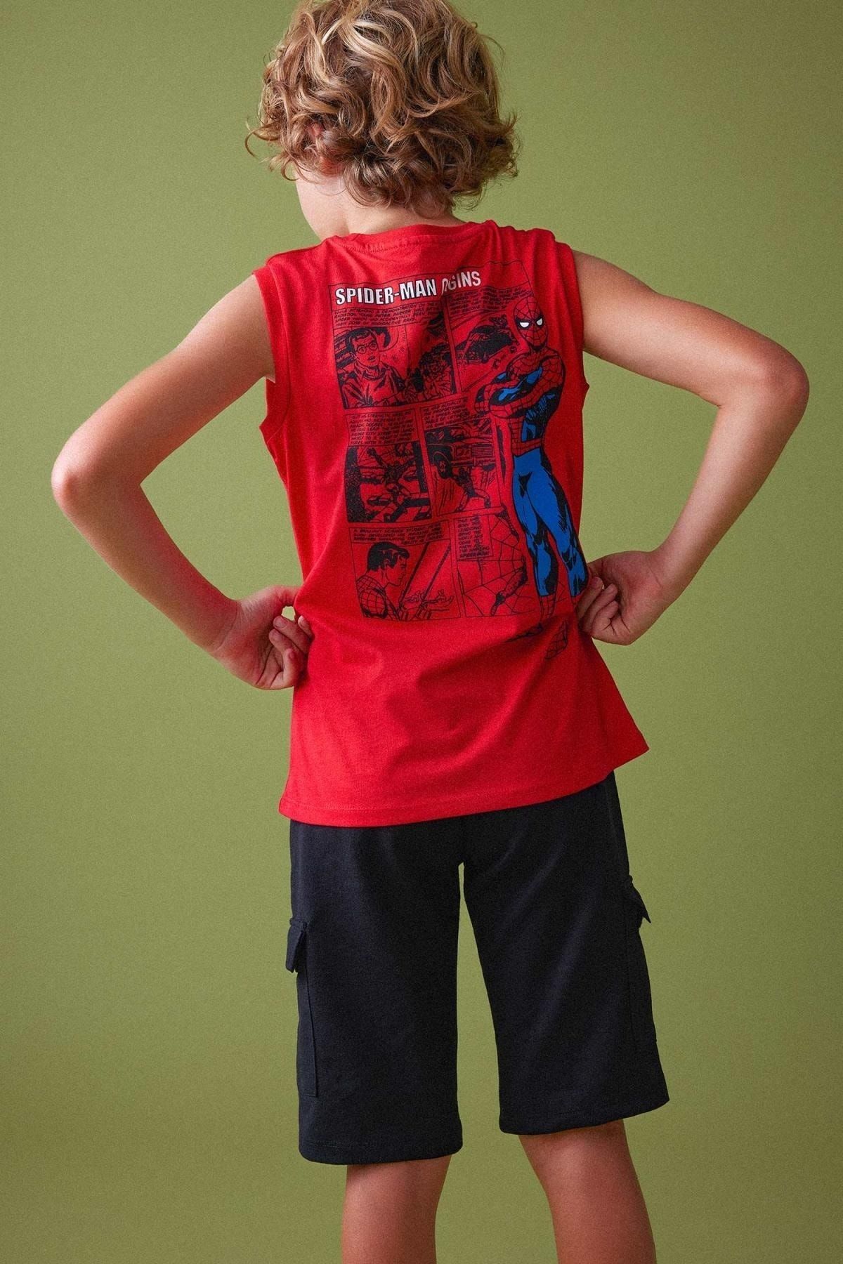Defacto Erkek Çocuk Marvel Spiderman Bisiklet Yaka Atlet A9045a823sm